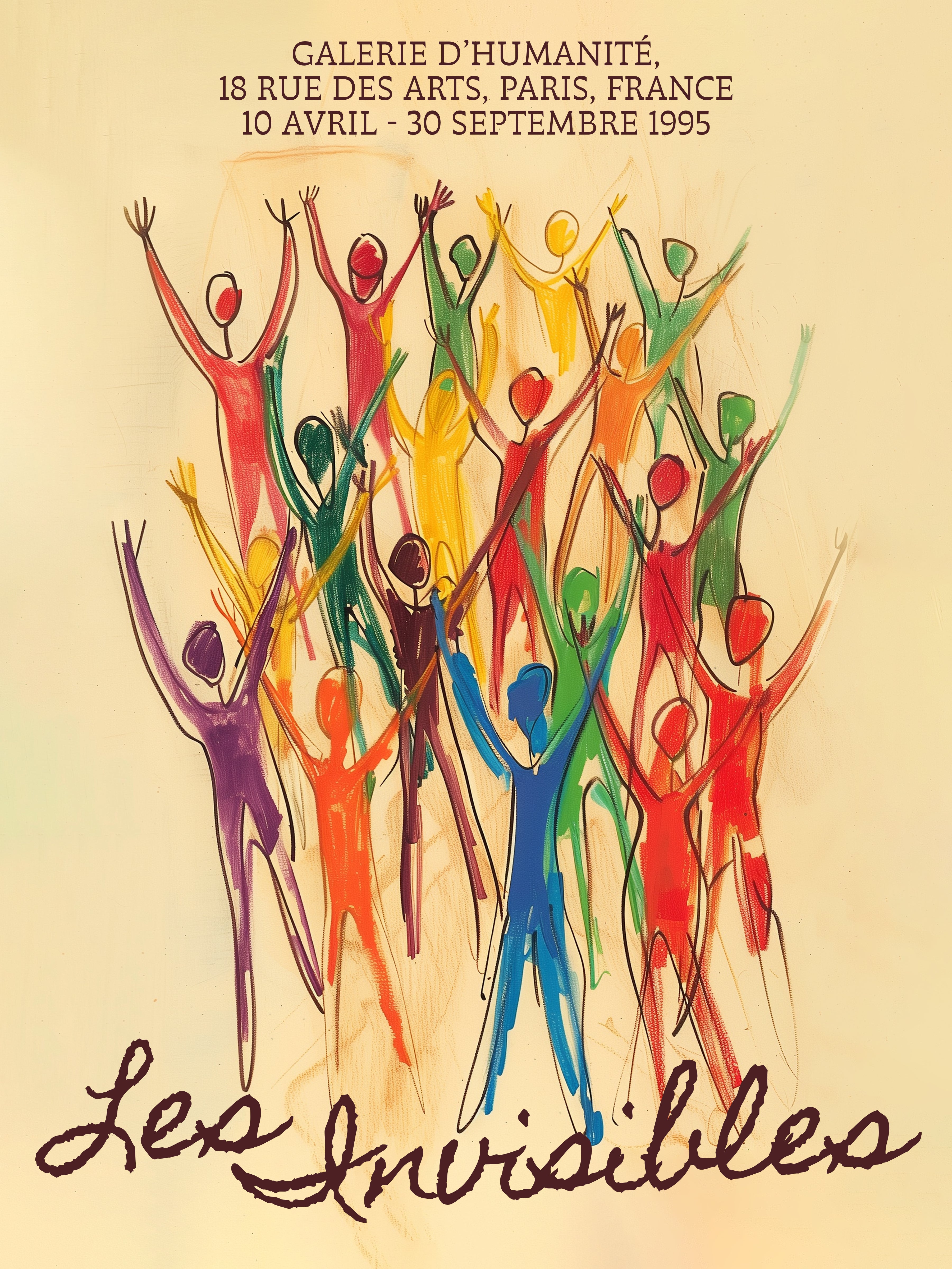 Les Invisibles Abstract Expressionism Art Poster Print