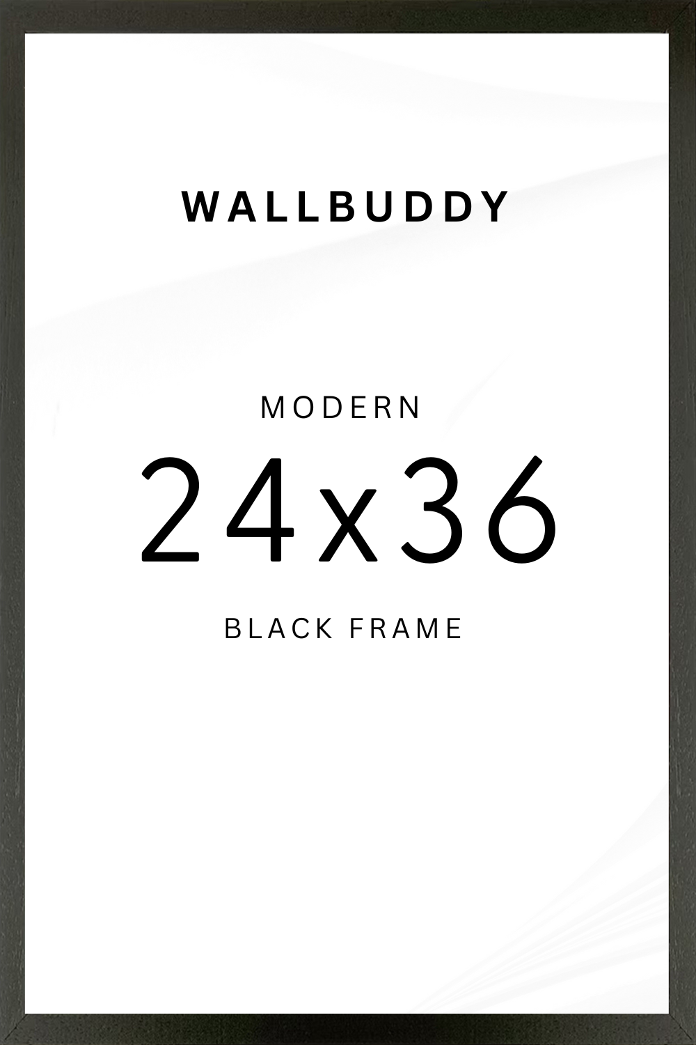 Cadre noir moderne 24" x 36"