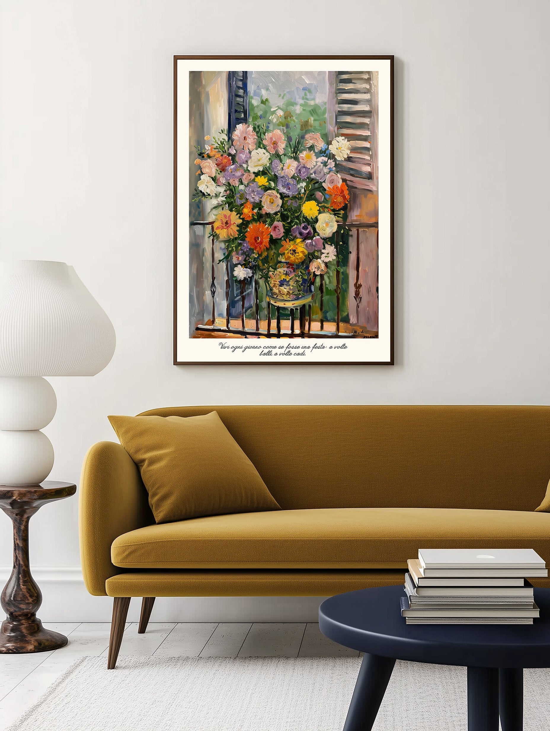 Floraler Fensterdruck