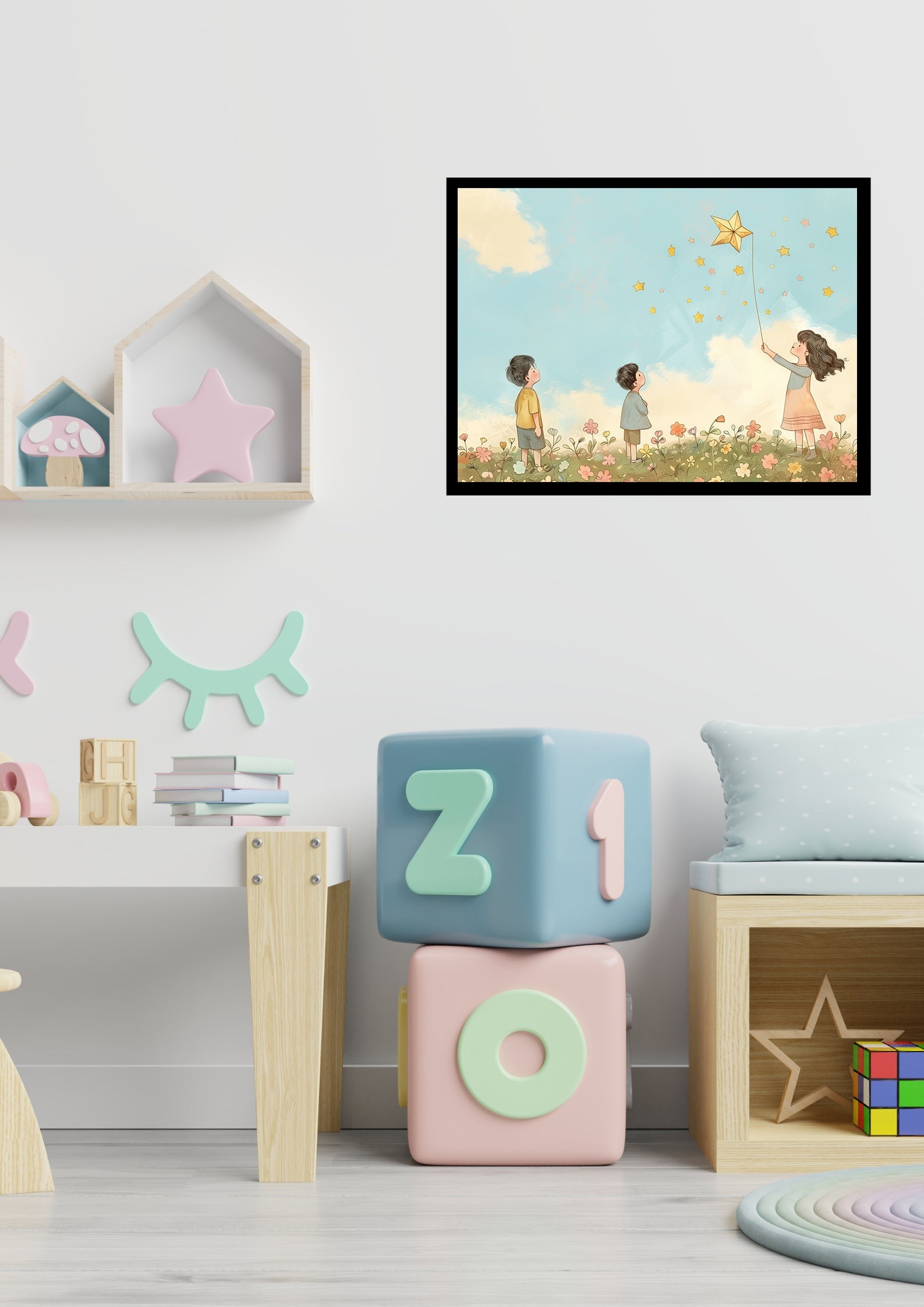 Stern Wünsche Kinder Druck