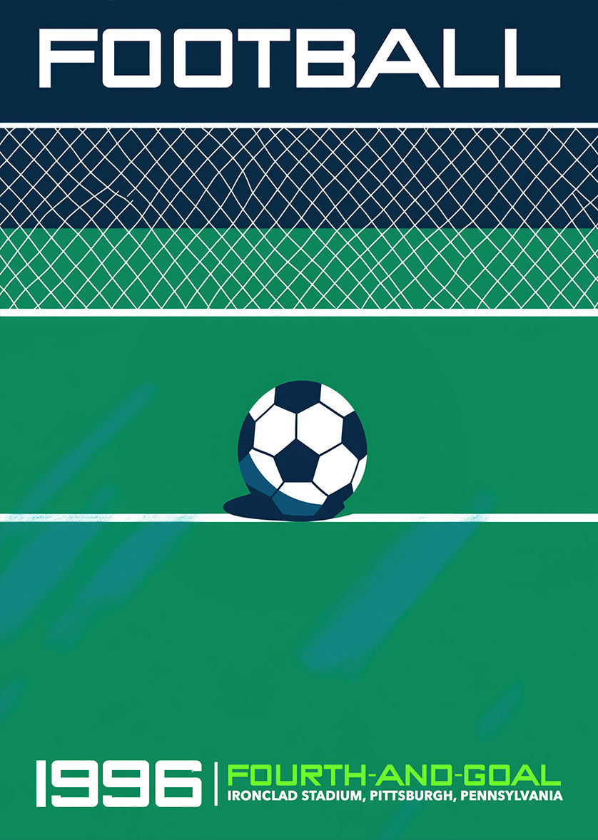 Minimalist Soccer Football Goal Art Print