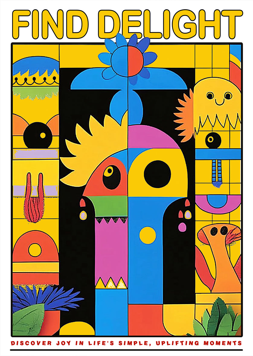Abstract Colorful Joyful Expressionism Art Print
