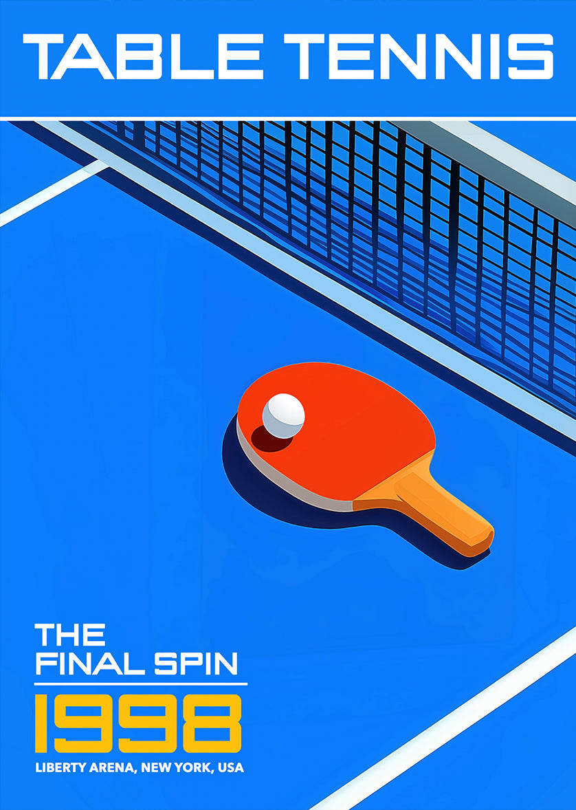 Minimalist Table Tennis Paddle Sport Print