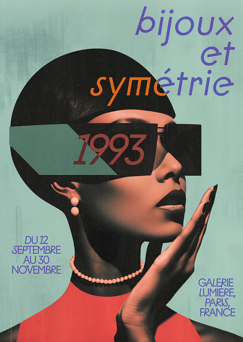 Retro Fashion Symmetry Aesthetic Art Print