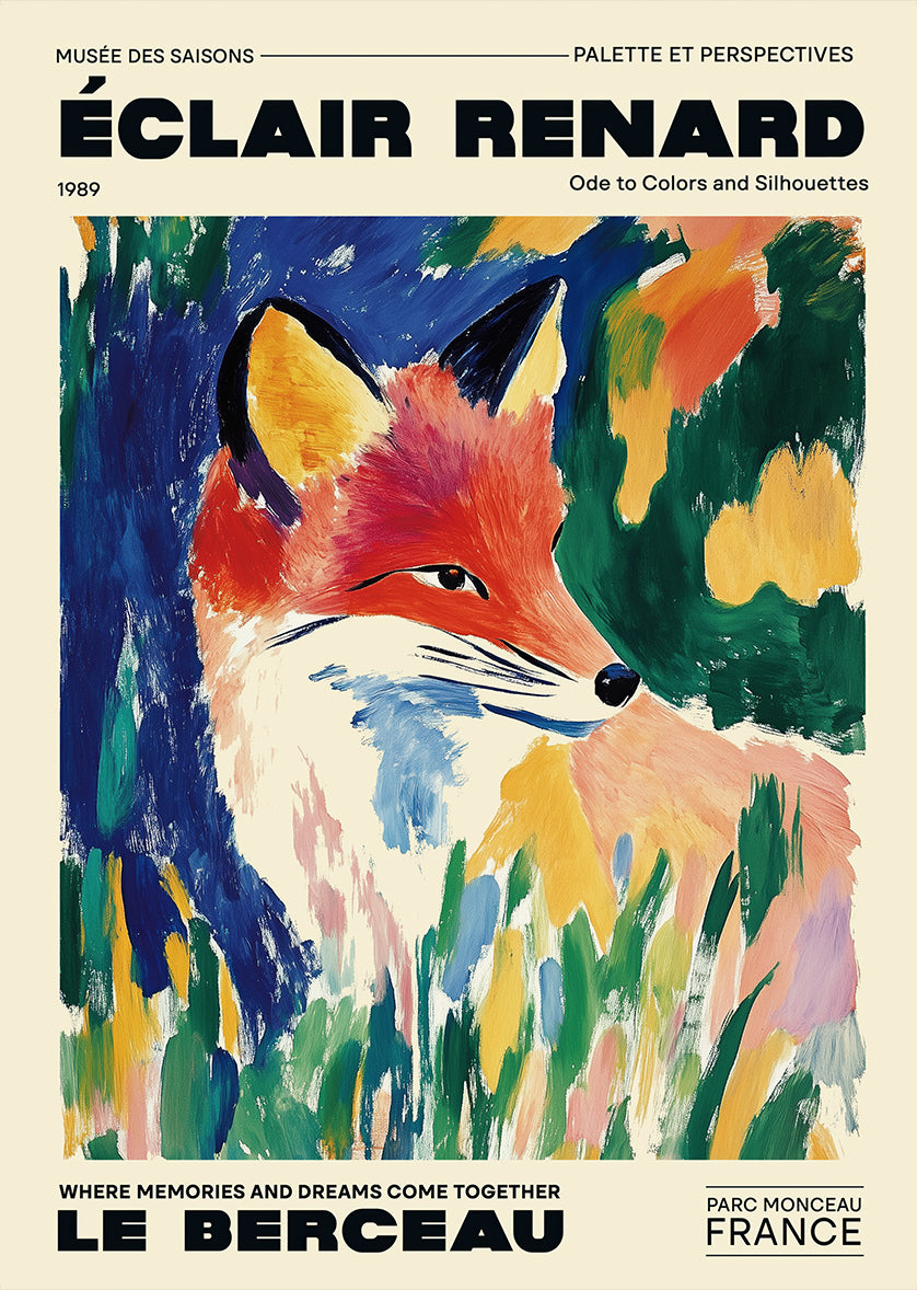 Éclair Renard Vibrant Fox Nature Art Print