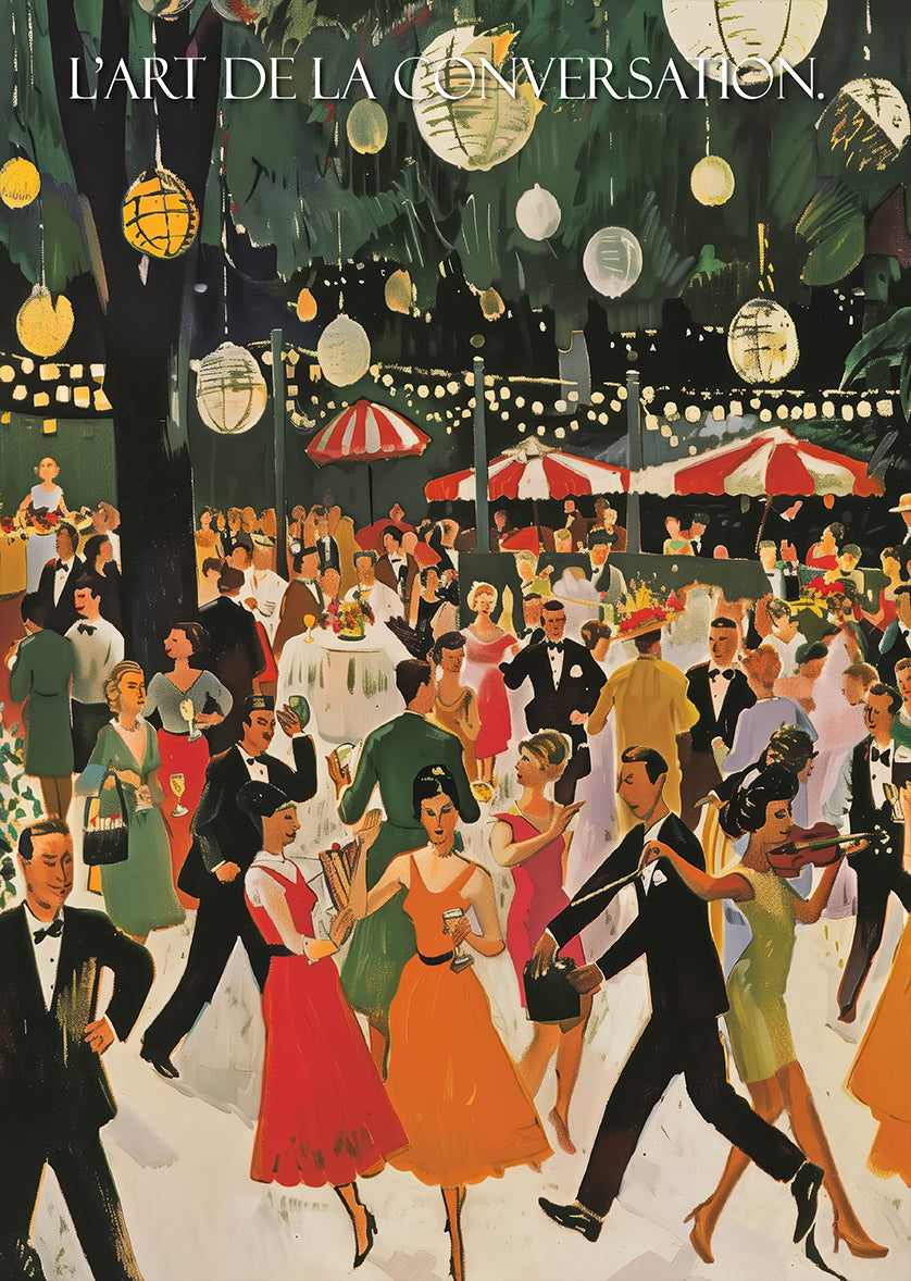 Elegant Retro Evening Soirée Party Art Print