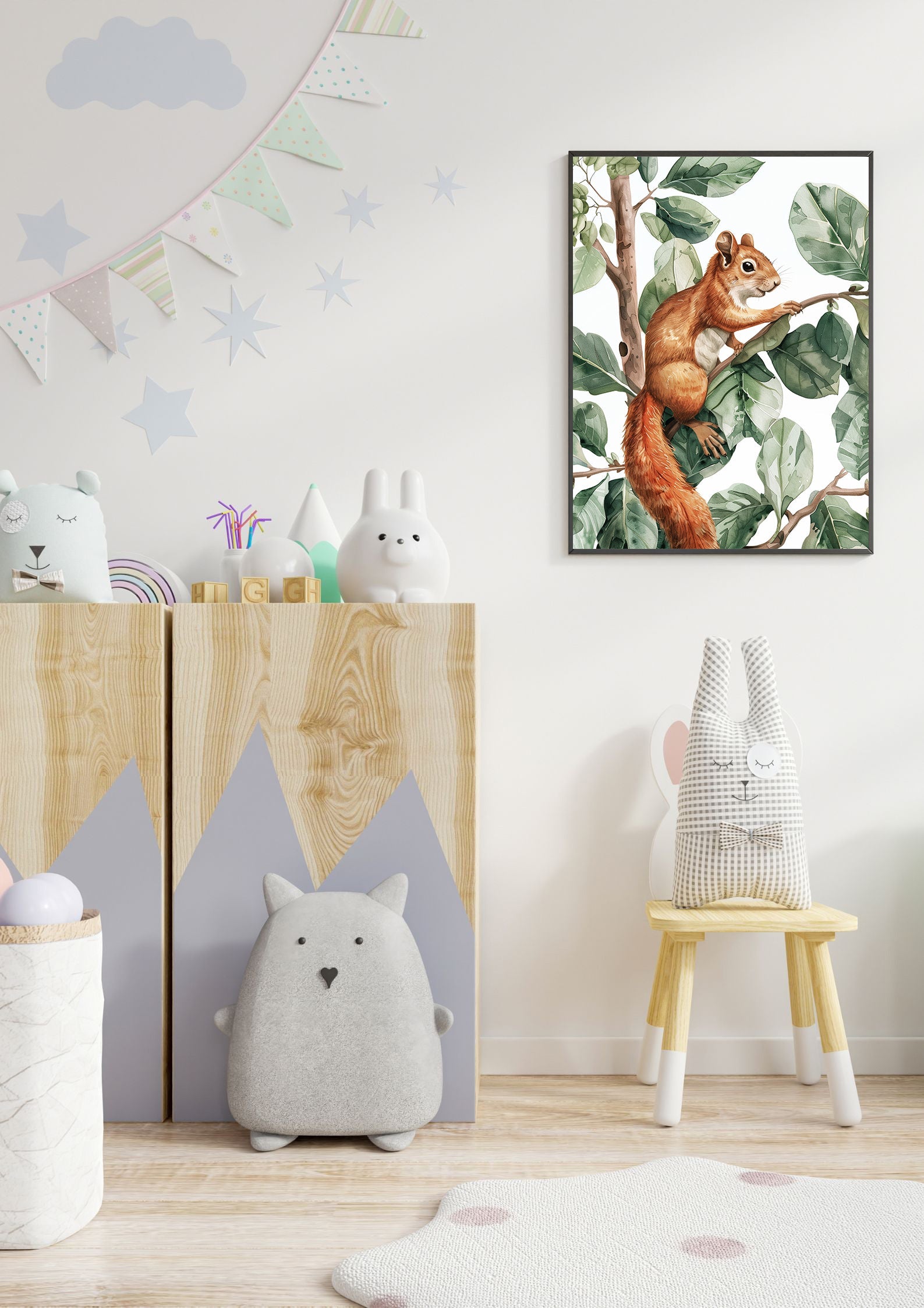 Eichhörnchen Blätter Druck