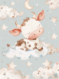 Imprimé vache rêveuse