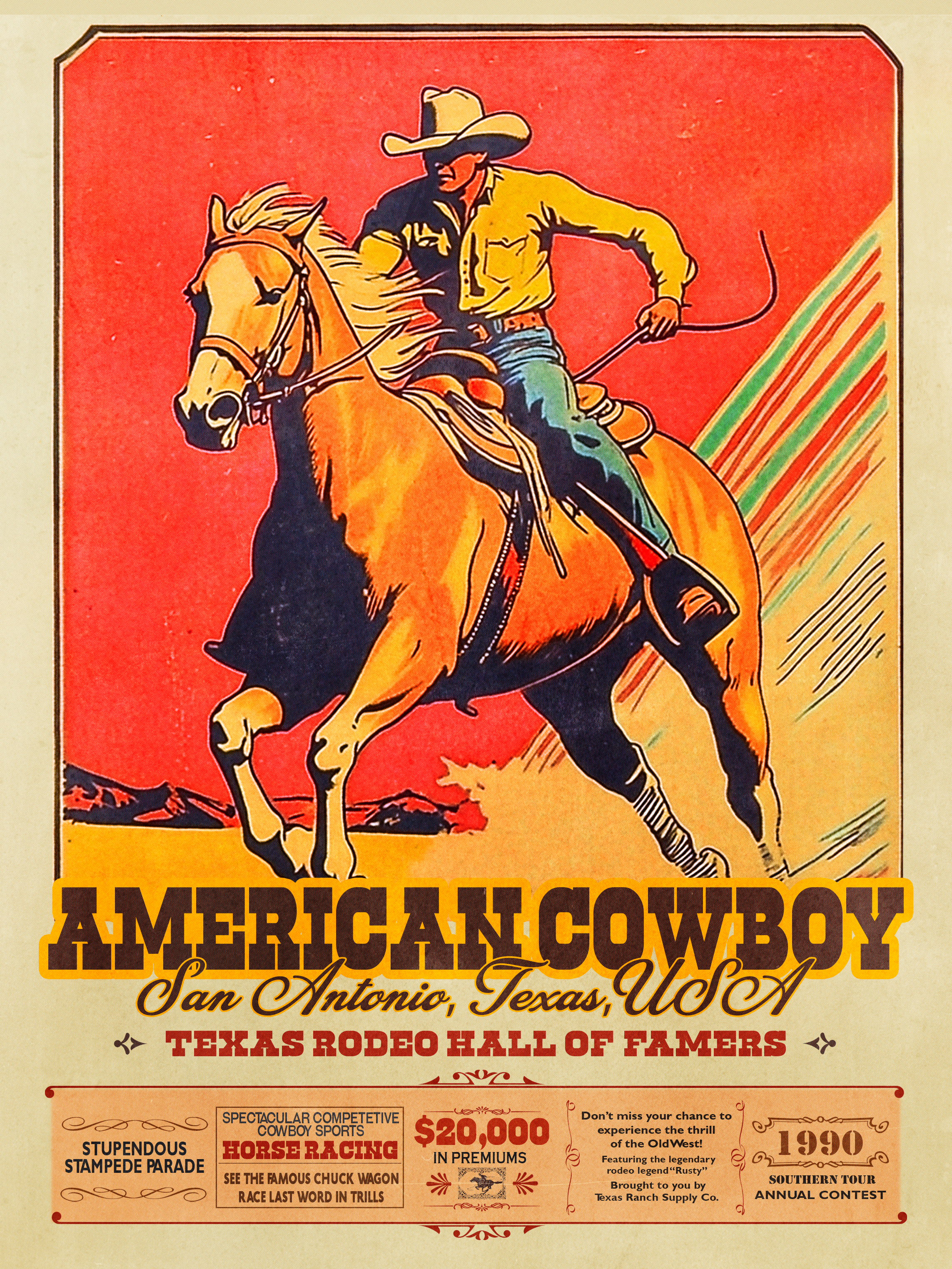 Imprimé cow-boy américain