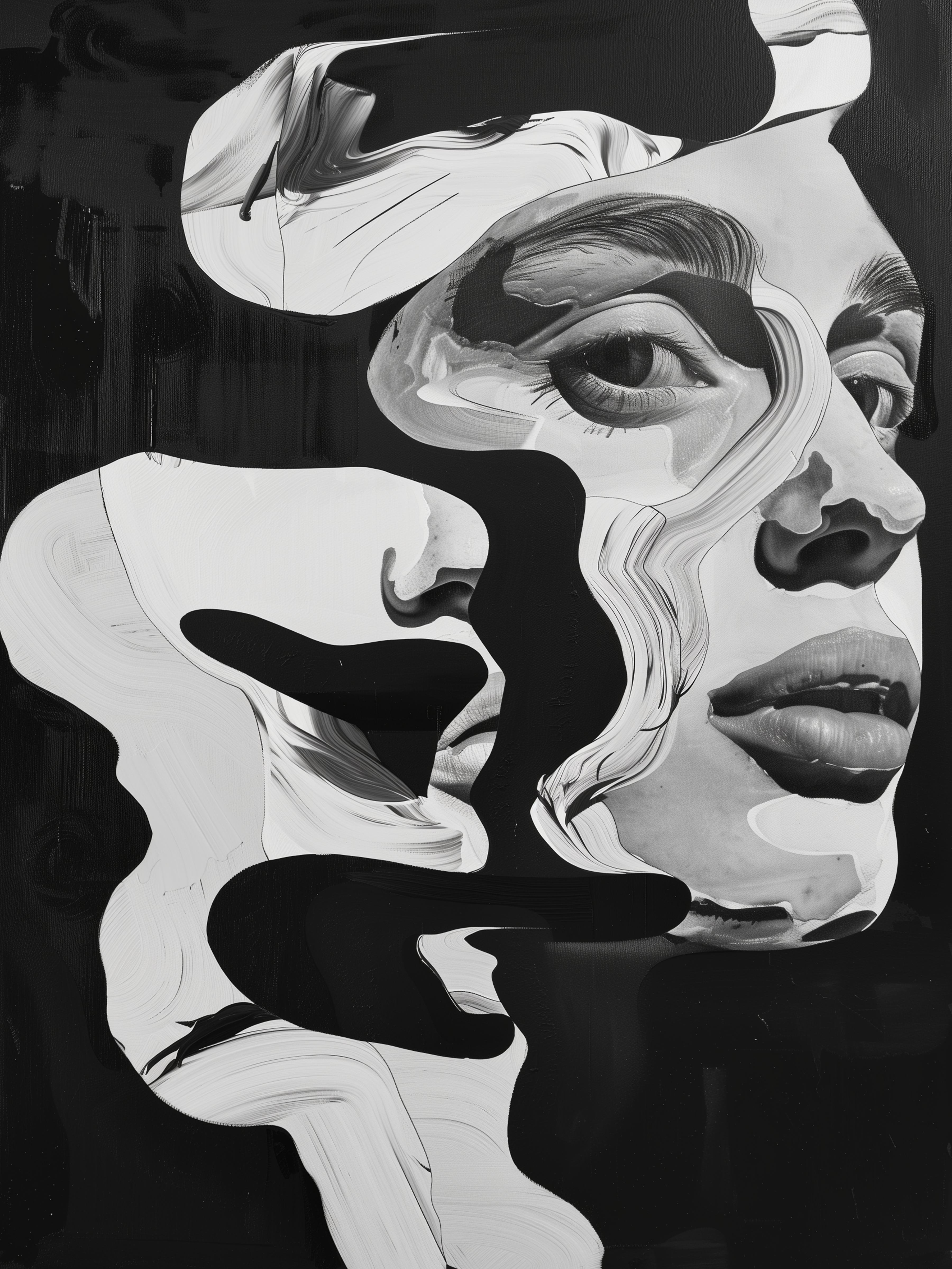 Impression de visage abstrait