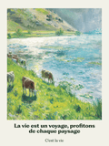 Impression de paysage fluvial
