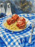 Plat à spaghetti imprimé