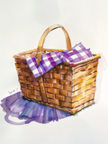 Panier de pique-nique imprimé