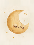 Impression de la lune endormie