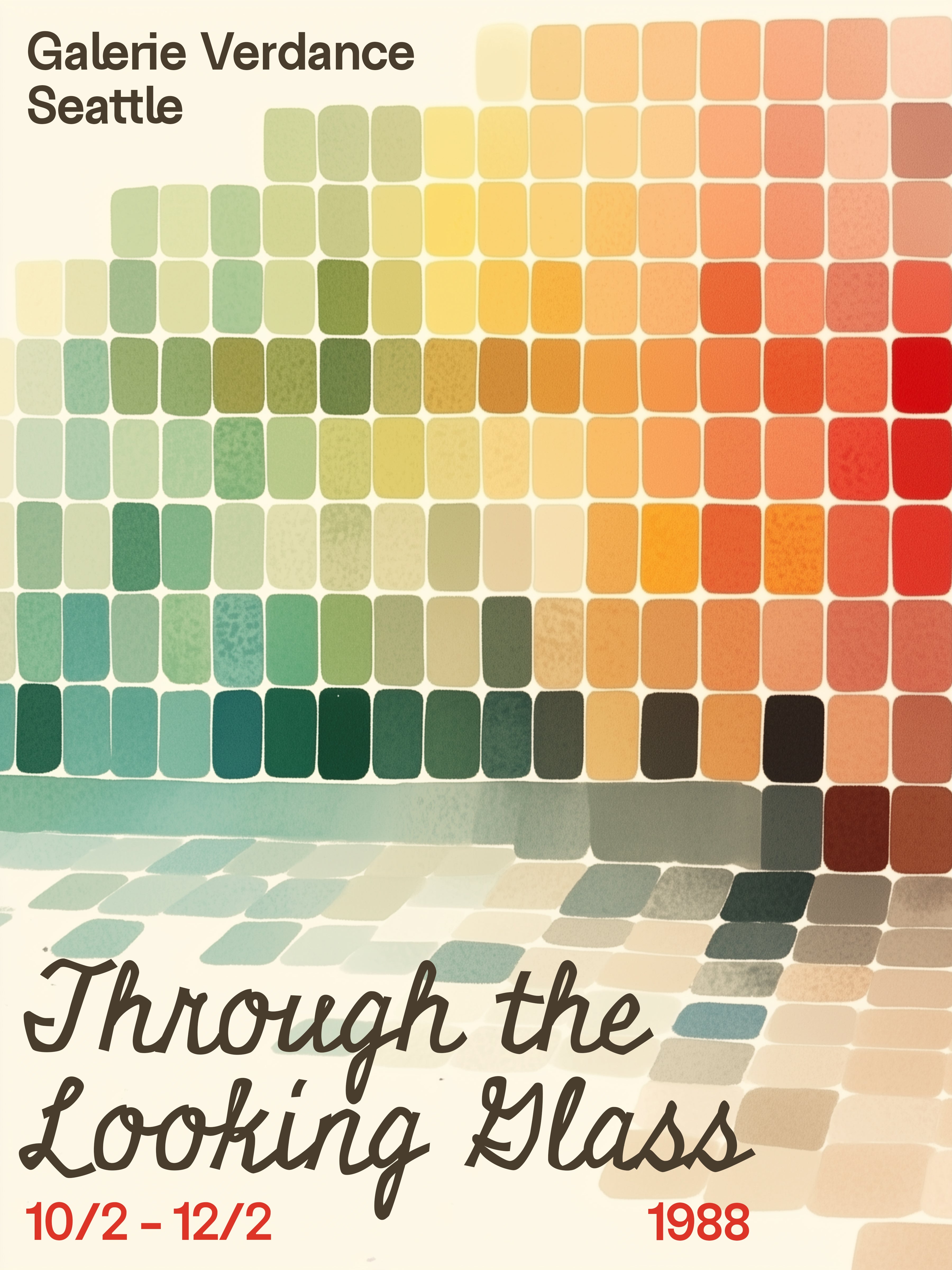 Abstract Color Gradient Mosaic Art Print