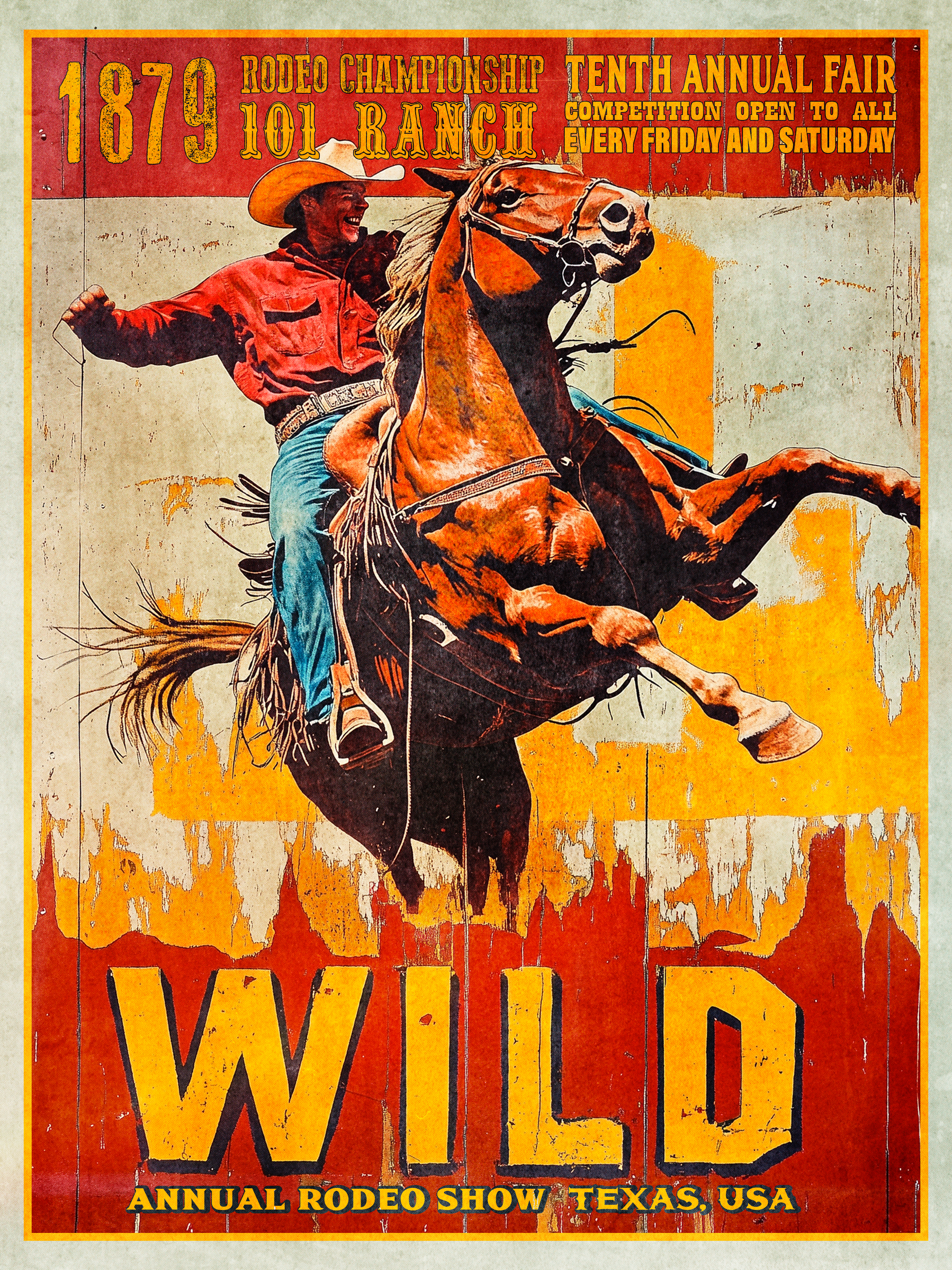 Wild Rodeo Meisterschaft Druck