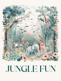 Imprimé amusant sur la jungle