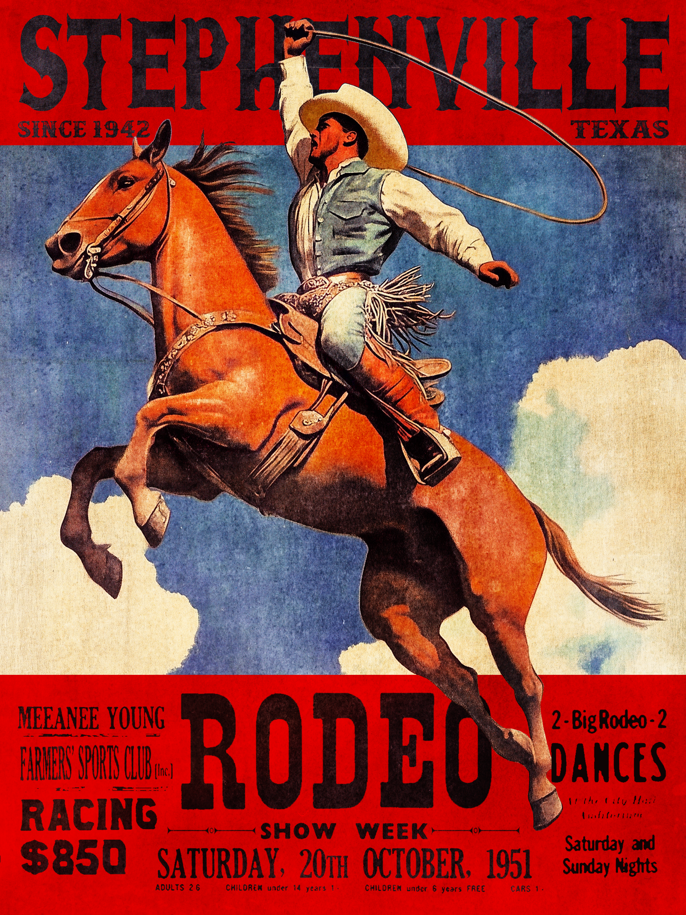 Stephenville Rodeo Druck