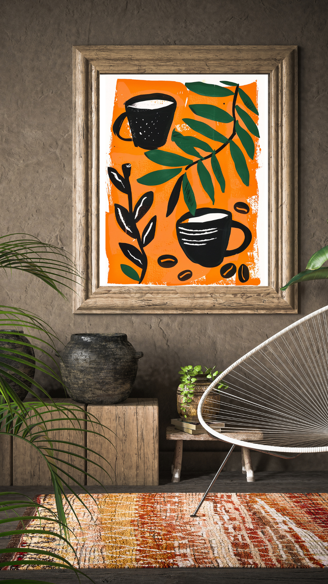 Kaffeeblatt Abstrakter Druck