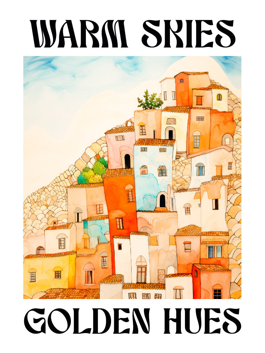 Golden Hues Village Art