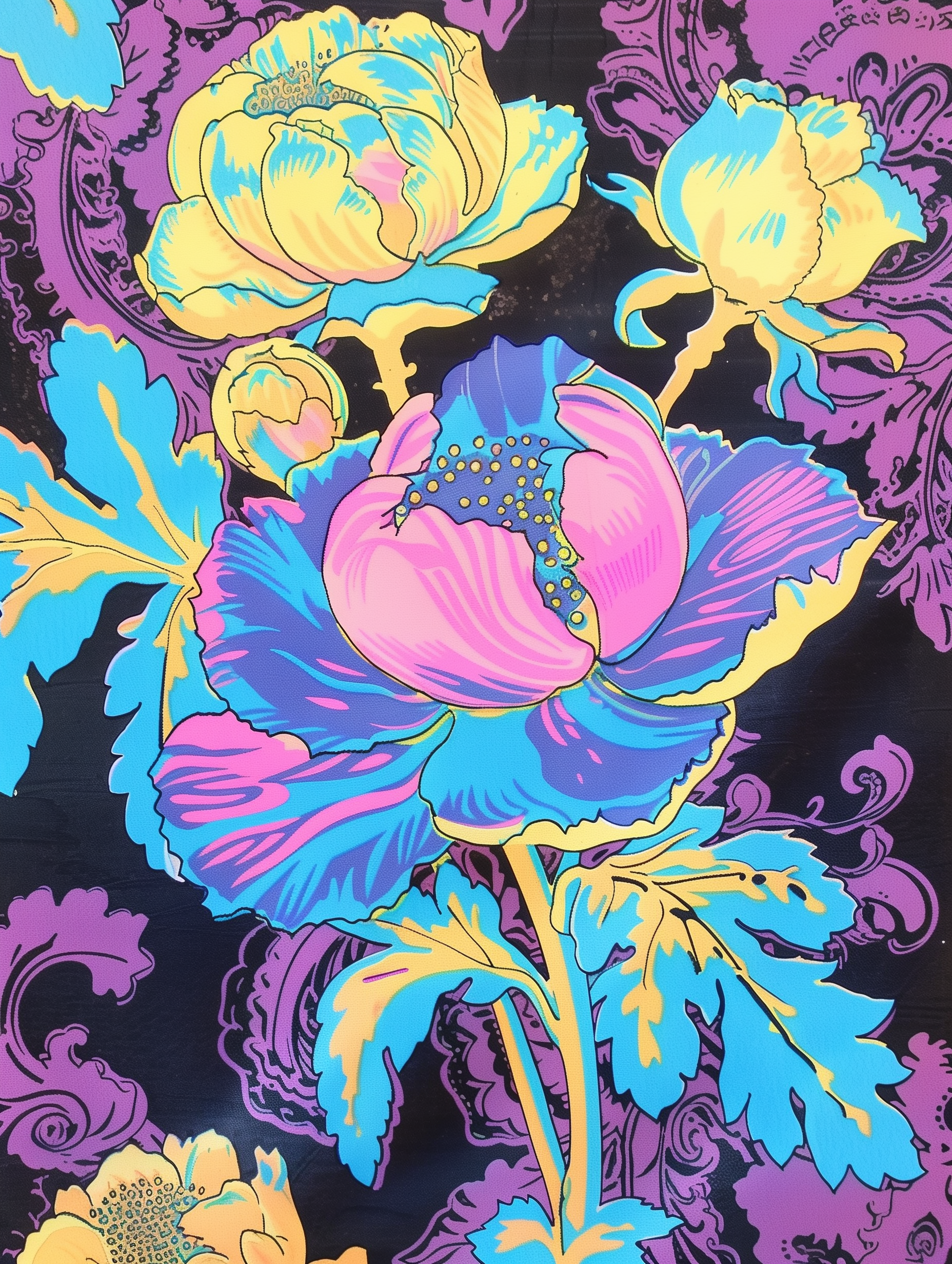 Vibrant Floral Pattern Print