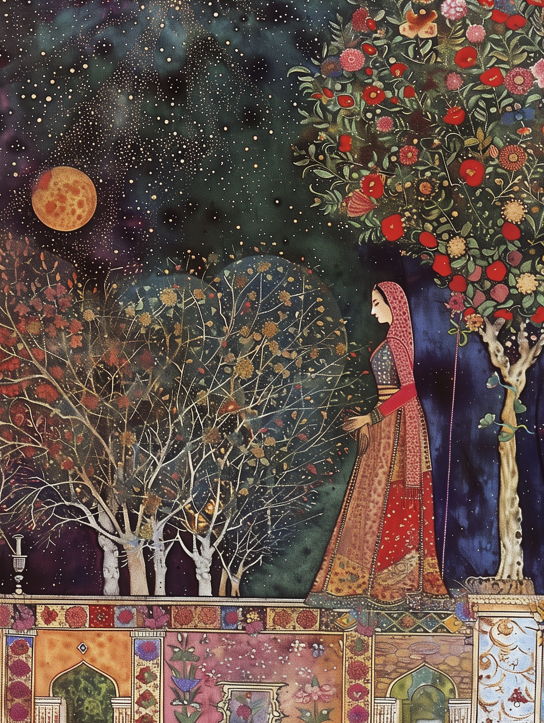 Persian Night Garden Art Print