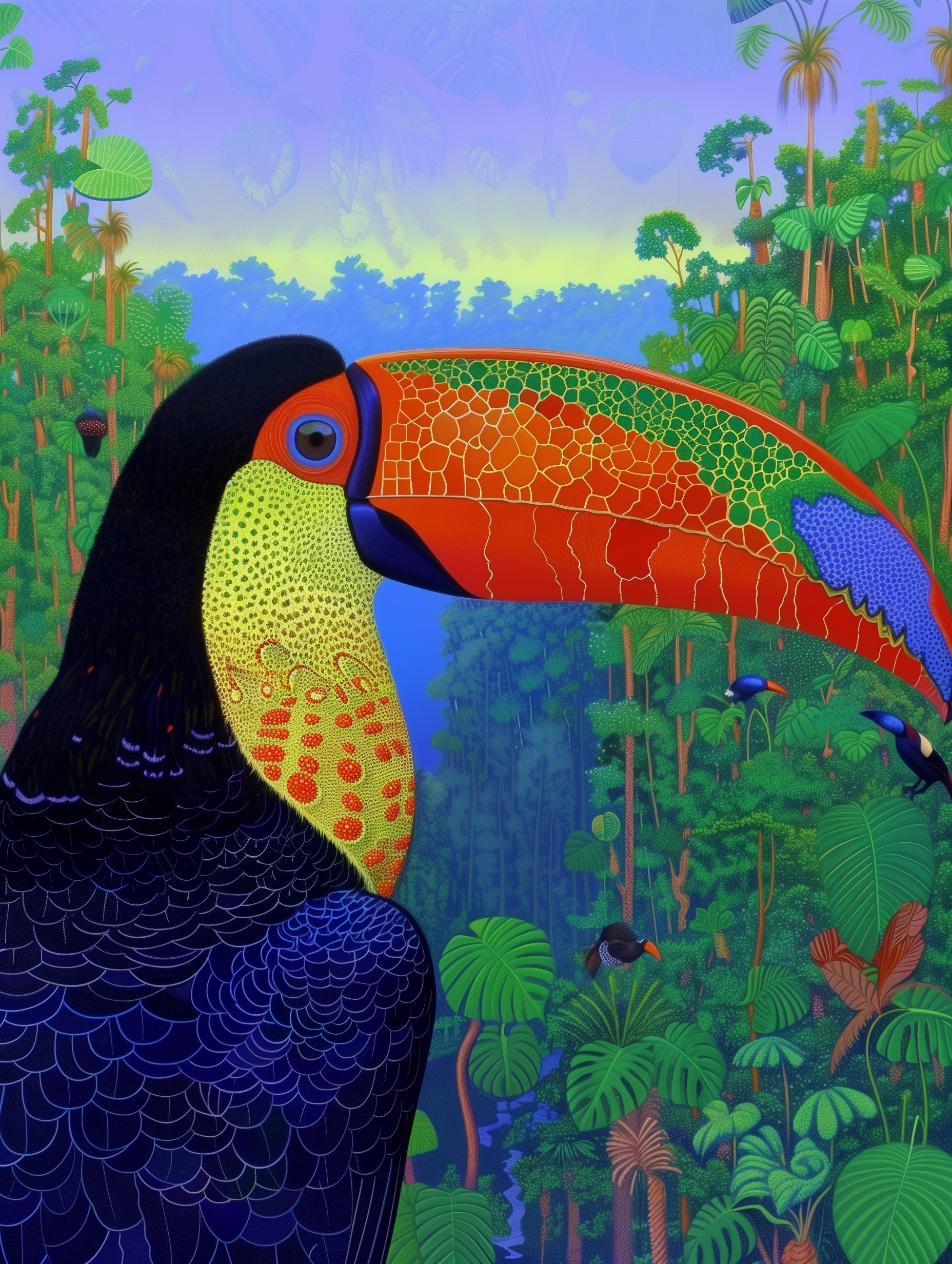 Vibrant Rainforest Toucan Print