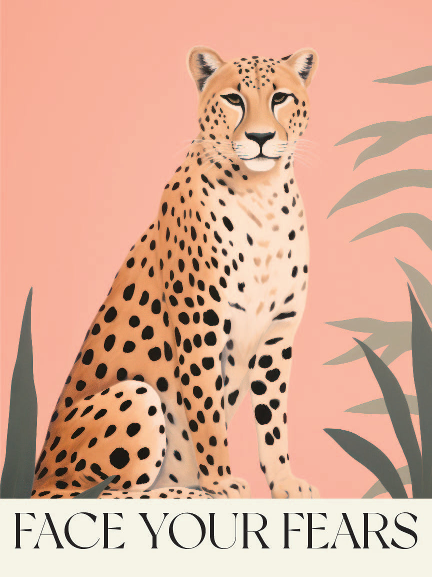 Décoration murale représentant un guépard