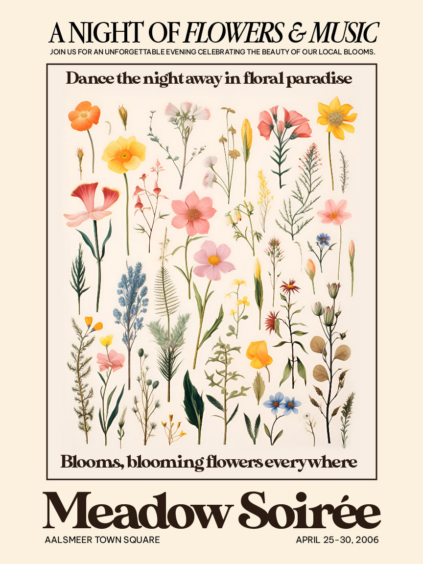 Affiche de l'exposition Une nuit de fleurs et de musique