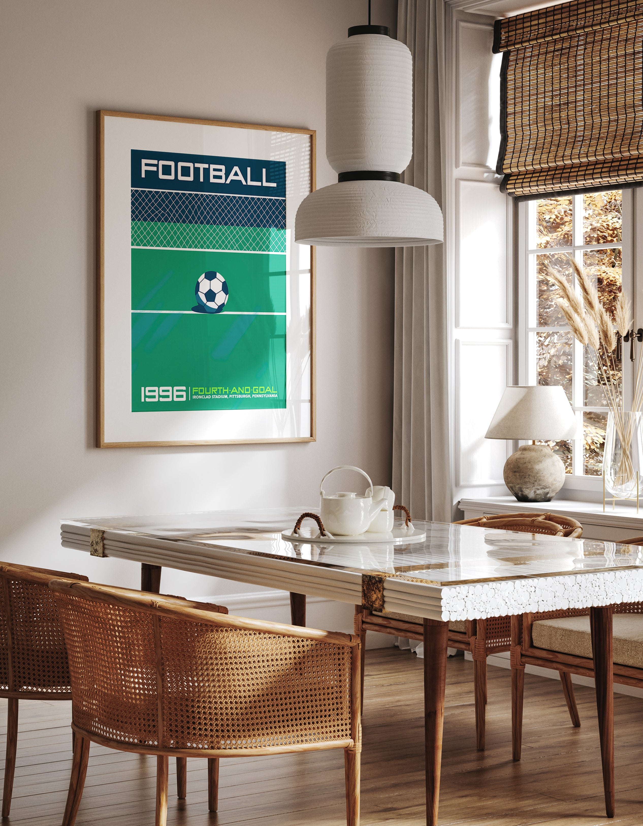 Minimalist Soccer Football Goal Art Print