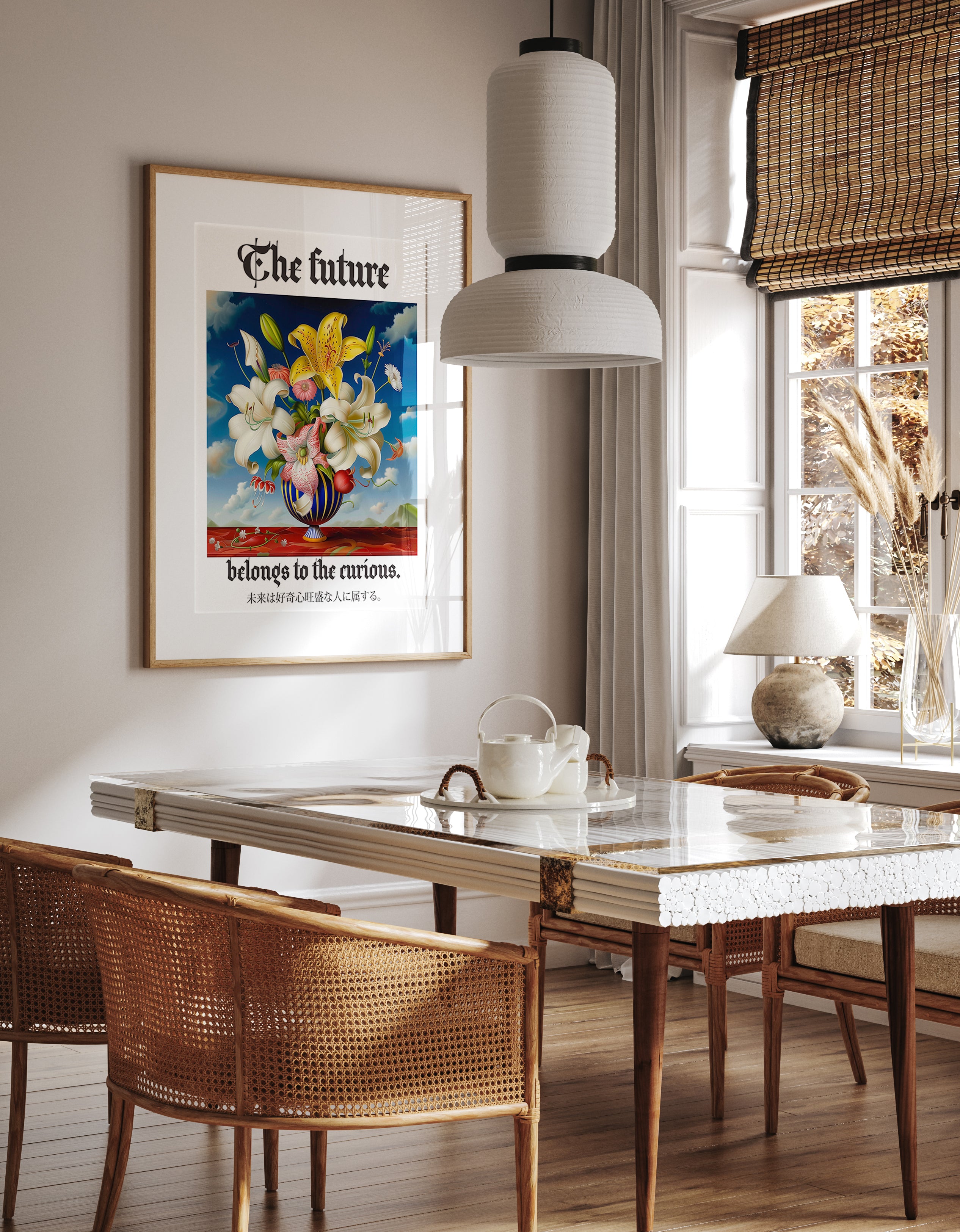 The Future Belongs to the Curious – Floral Gothic Art Print