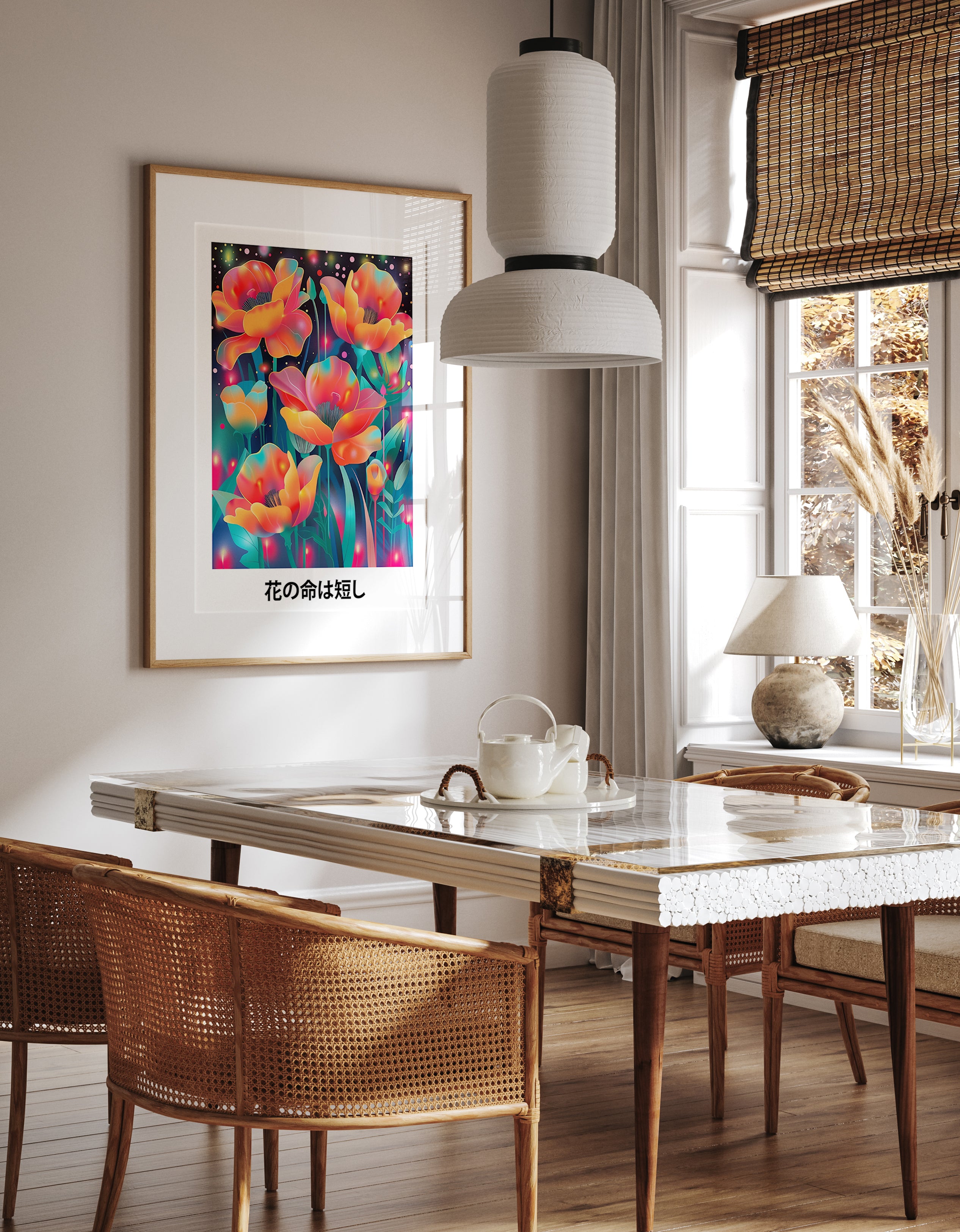 Neon Bloom Fantasy Print