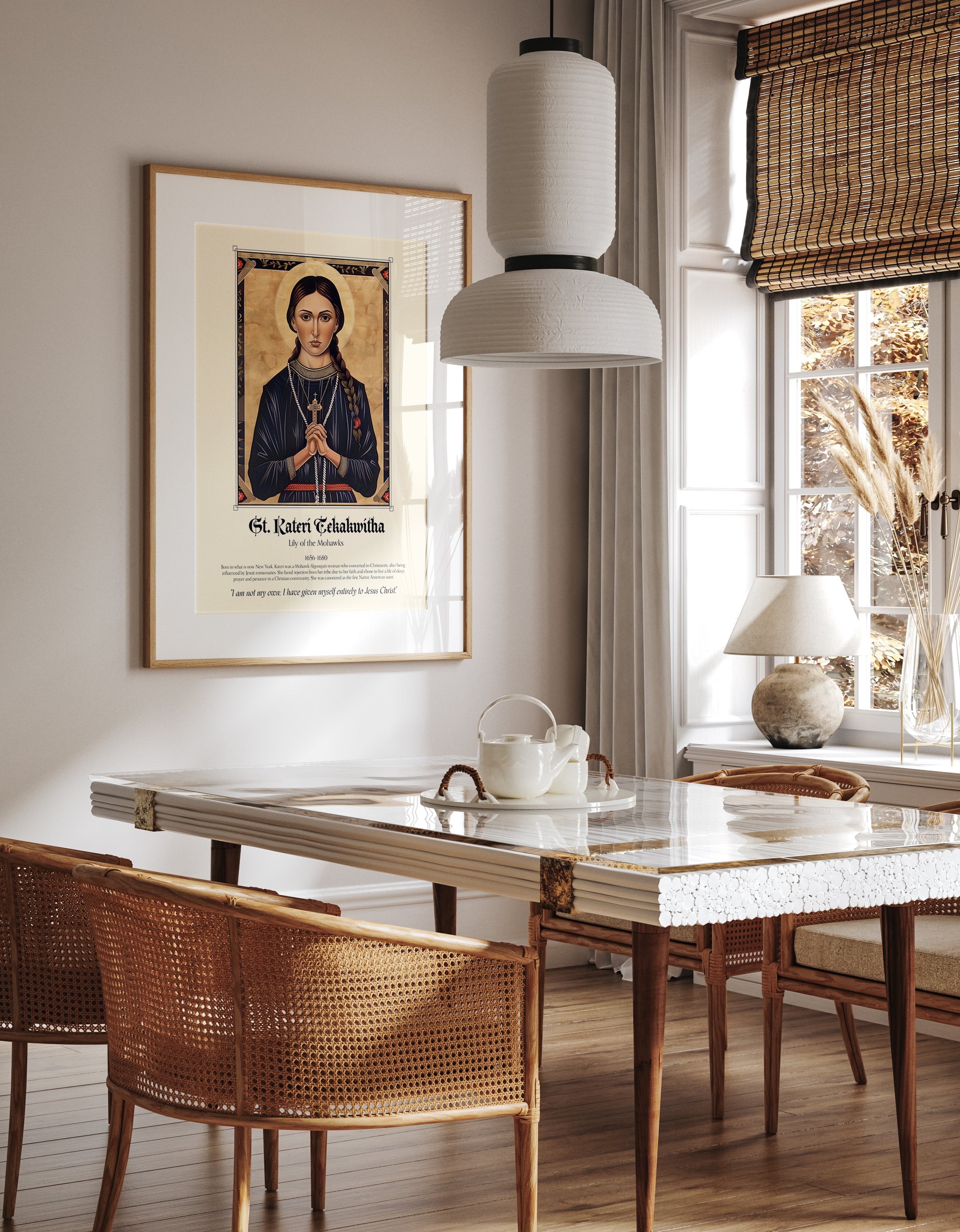 Saint Kateri Tekakwitha Poster - First Native American Catholic Saint Print