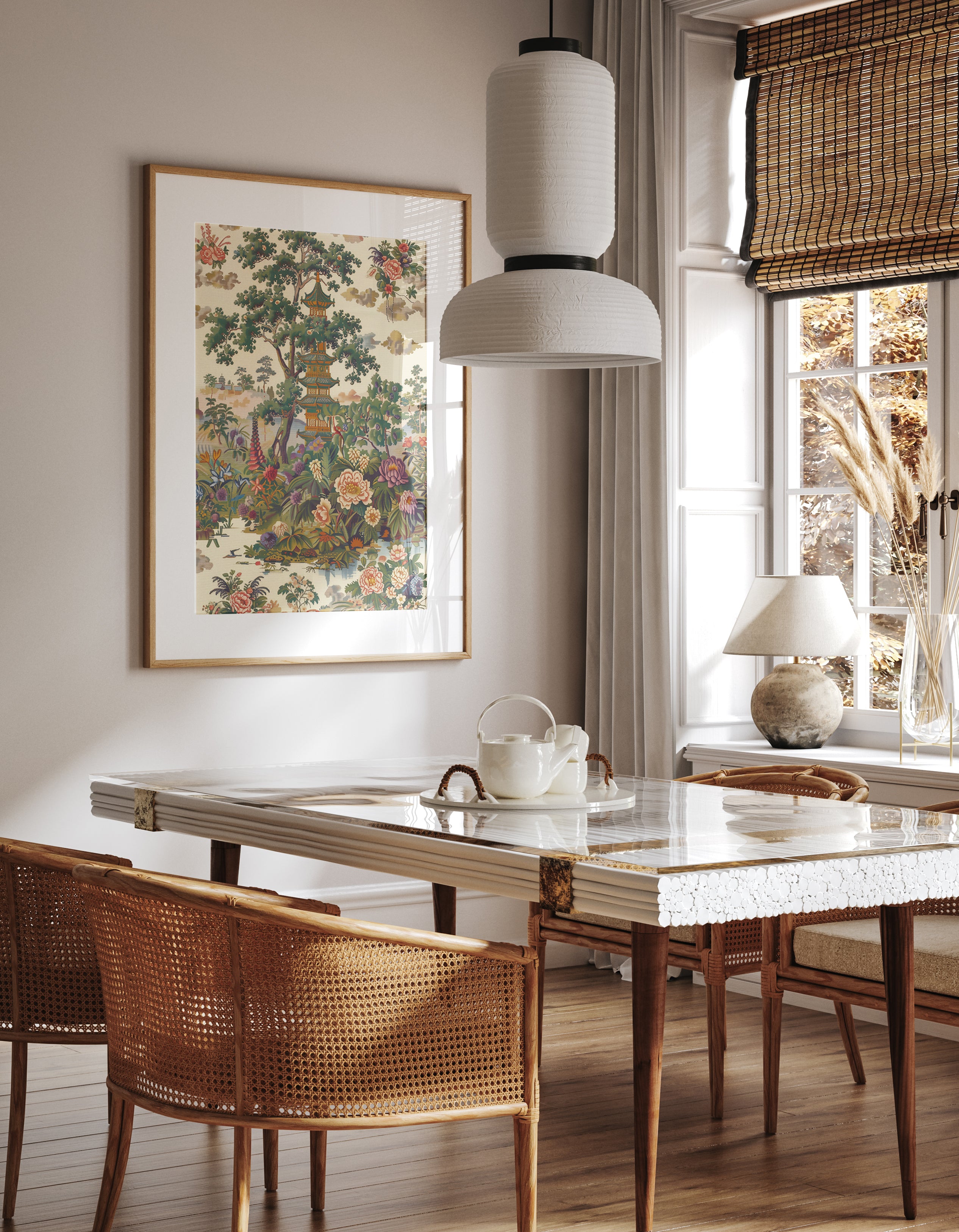 Oriental Garden Pagoda Print