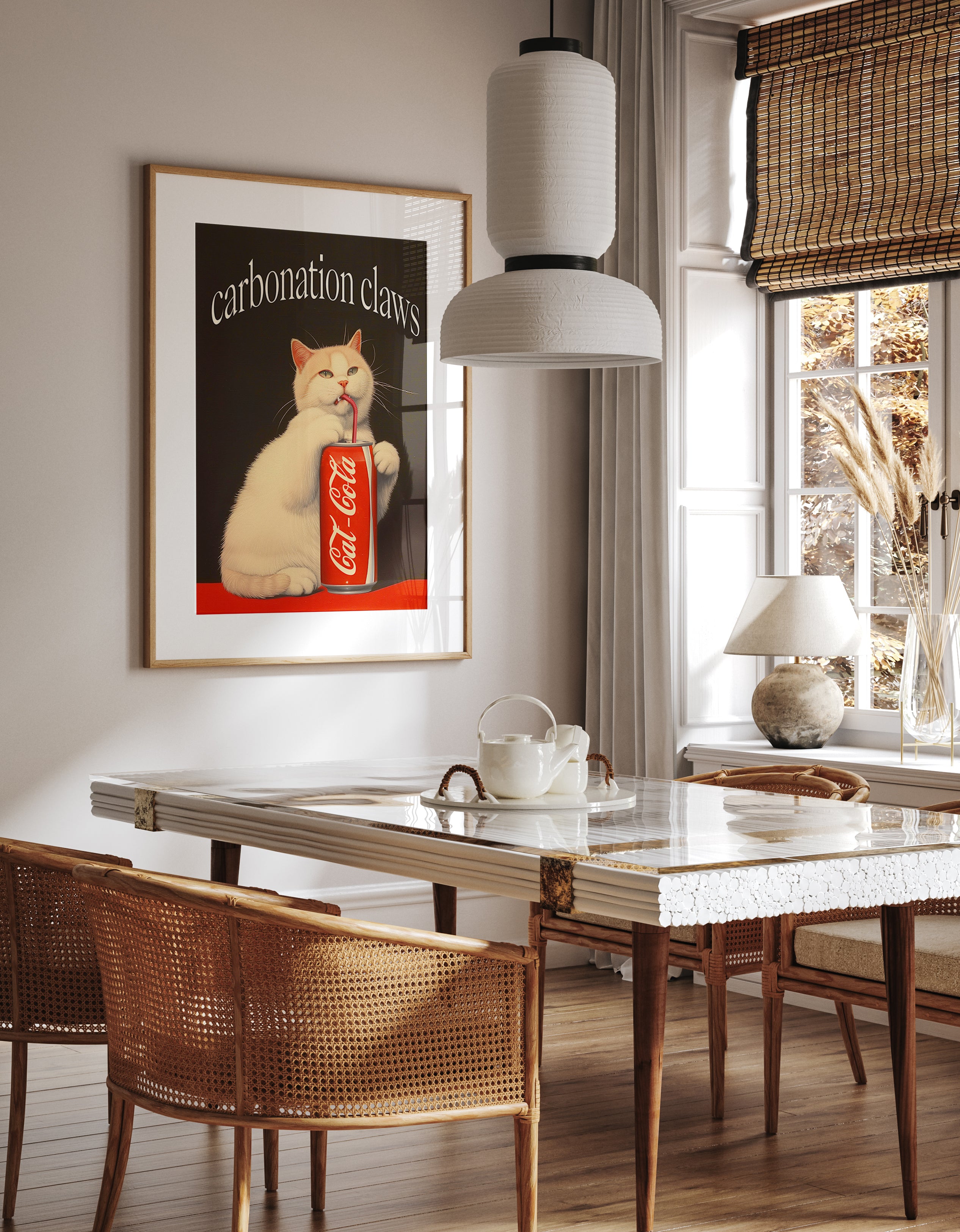 Carbonation Claws Cat Poster – Retro Soda Can Art Print