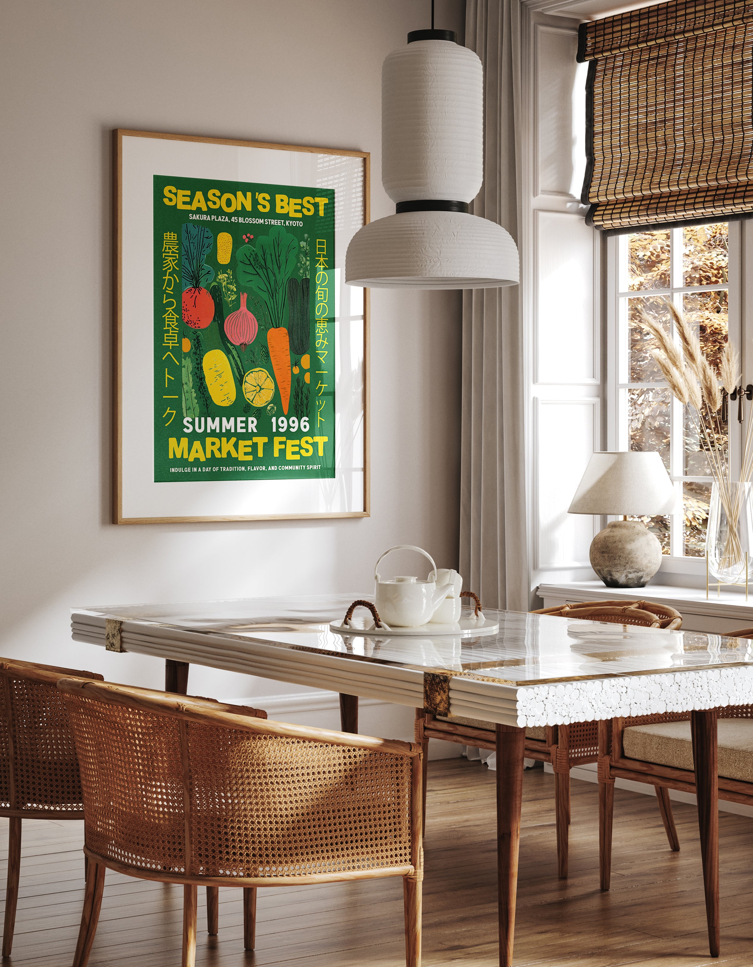 Japanese Summer Farmers Market Fest Print