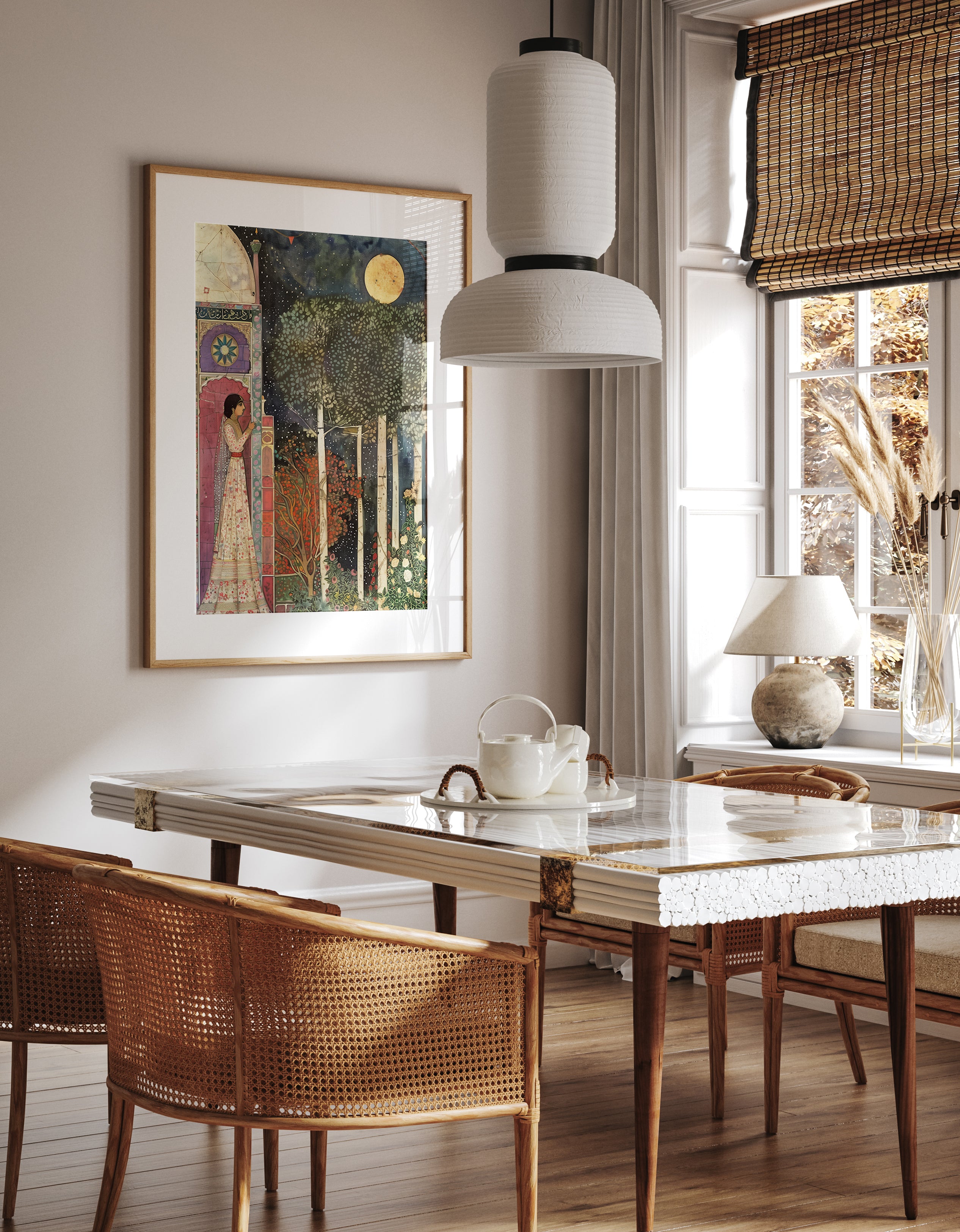 Moonlit Persian Garden Art Print