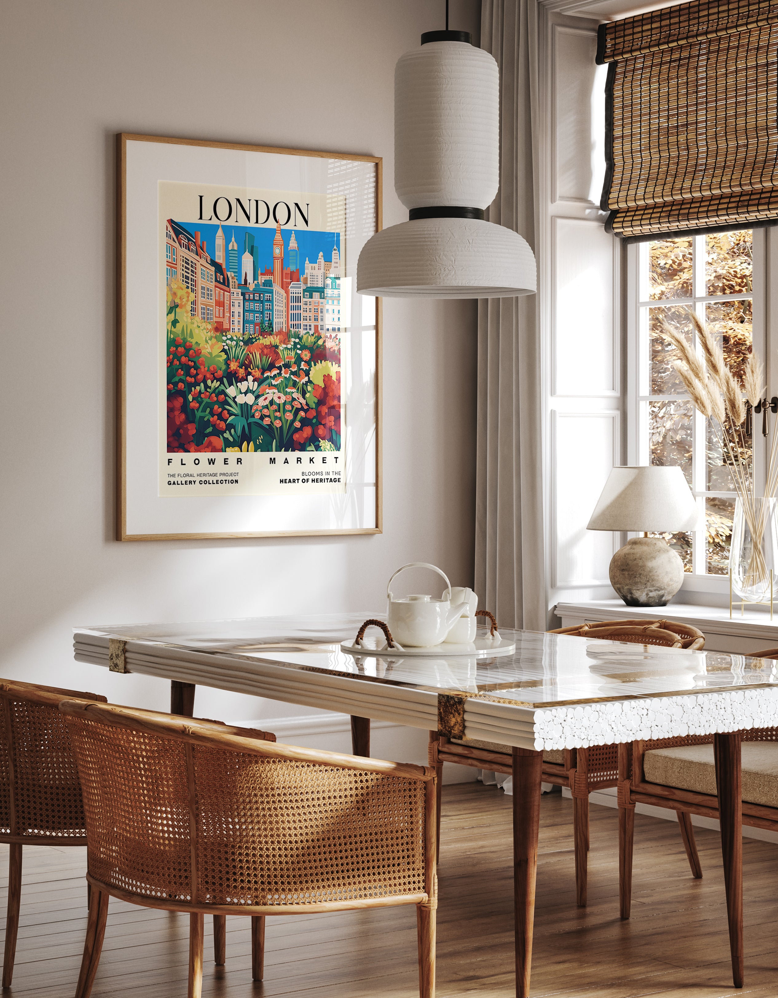 London Flower Market Heritage Art Print