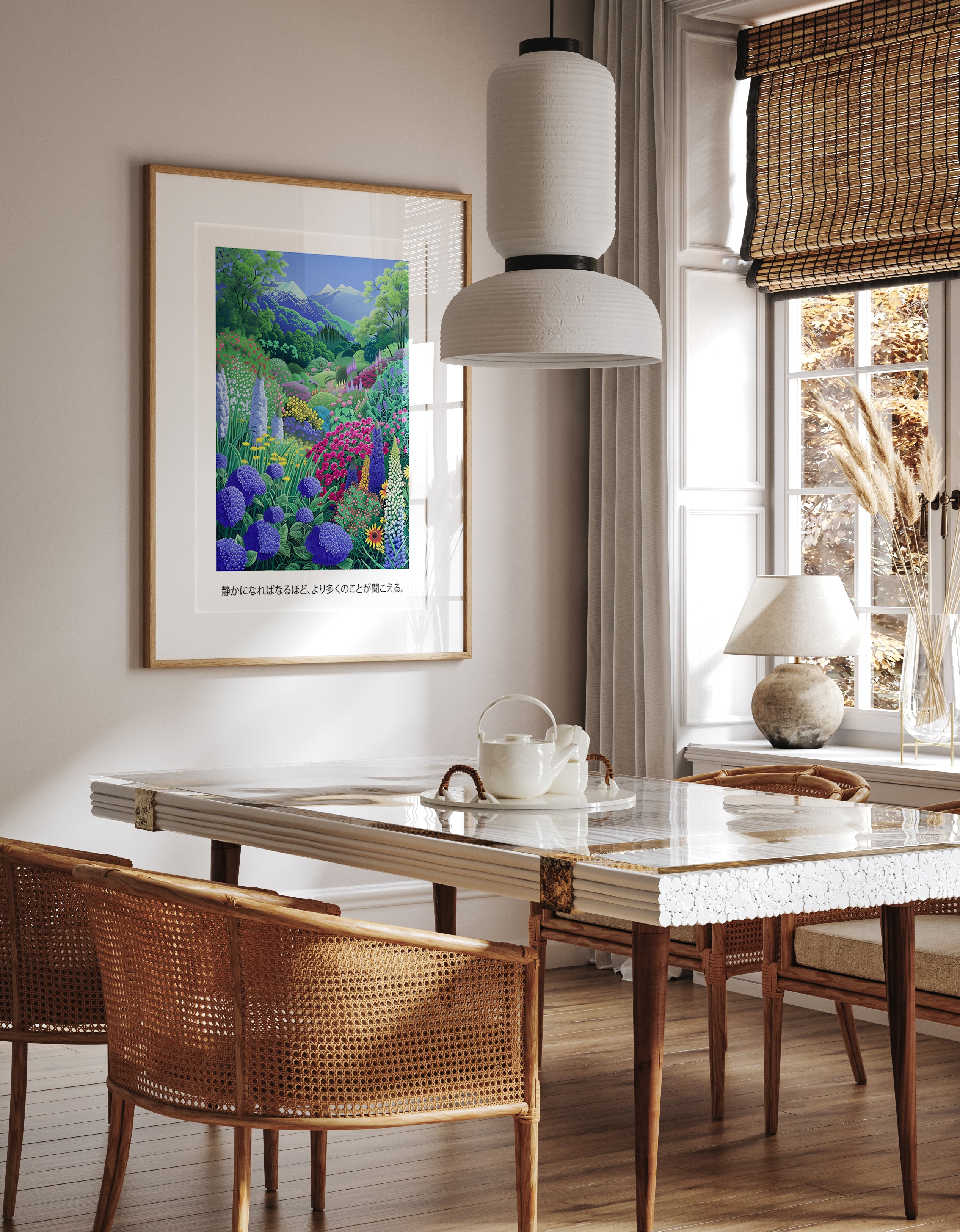 Tranquil Mountain Garden Art Print