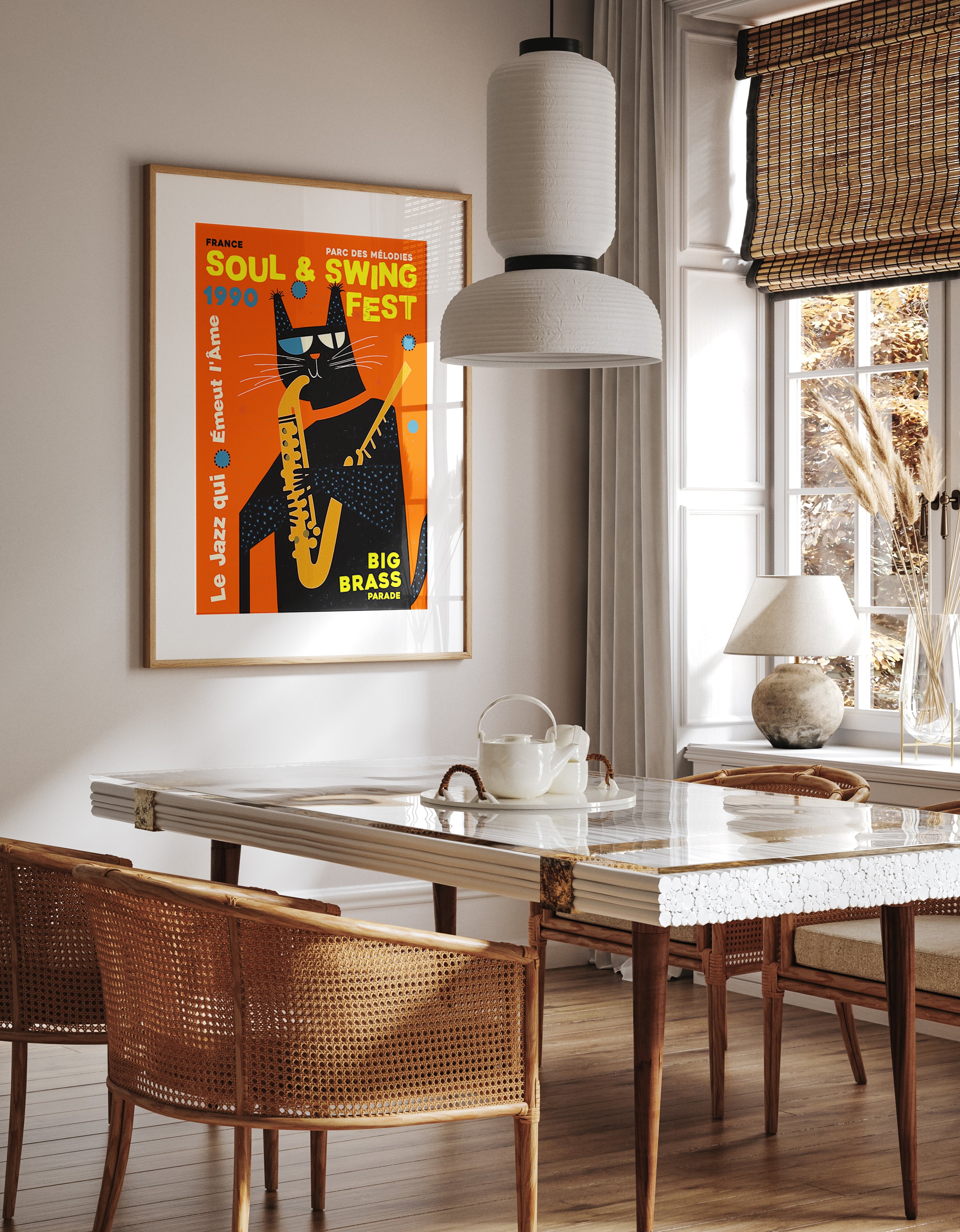Soul & Swing Jazz Festival Cat Poster Print