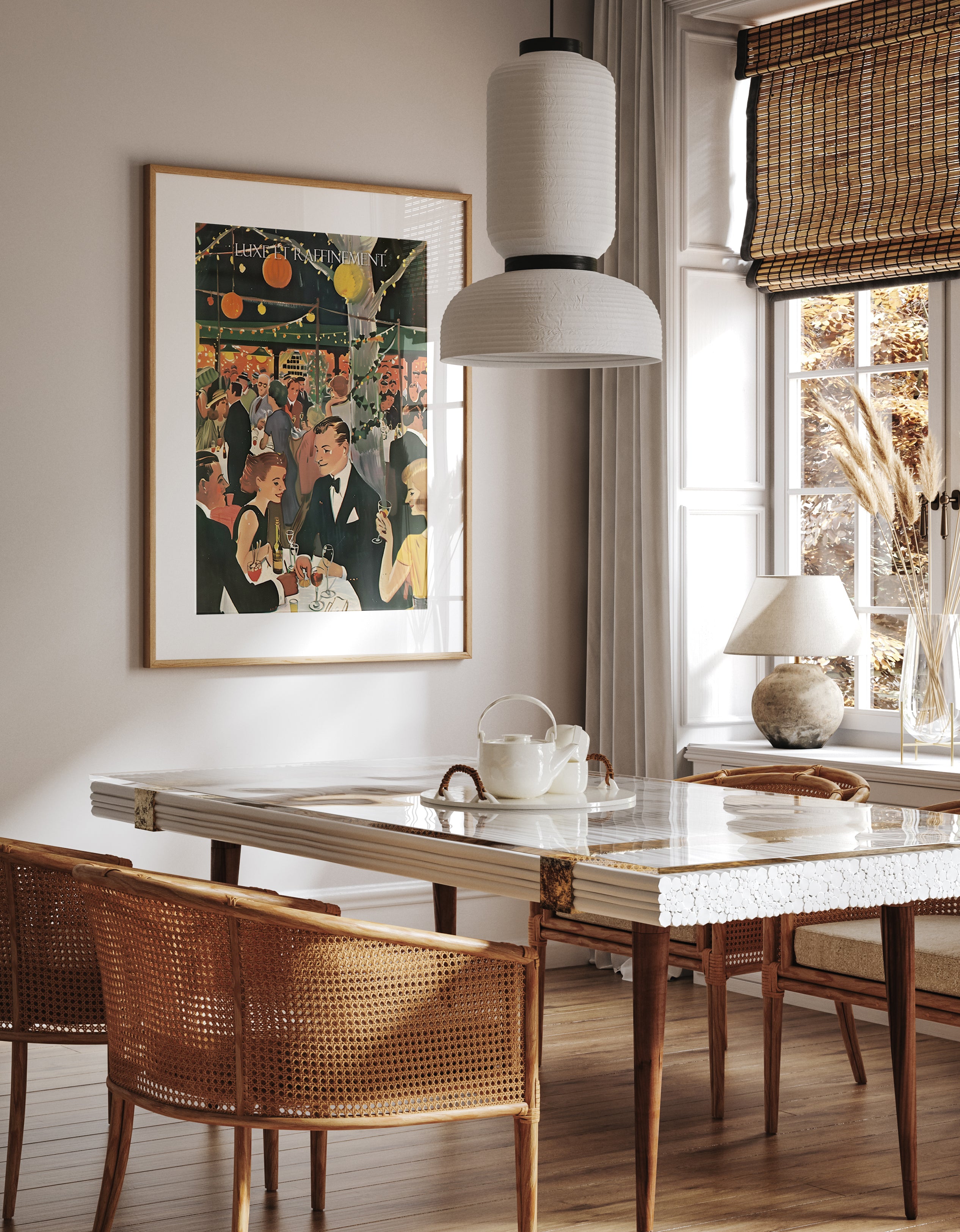 Luxurious Evening Social Gathering Classic Art Print