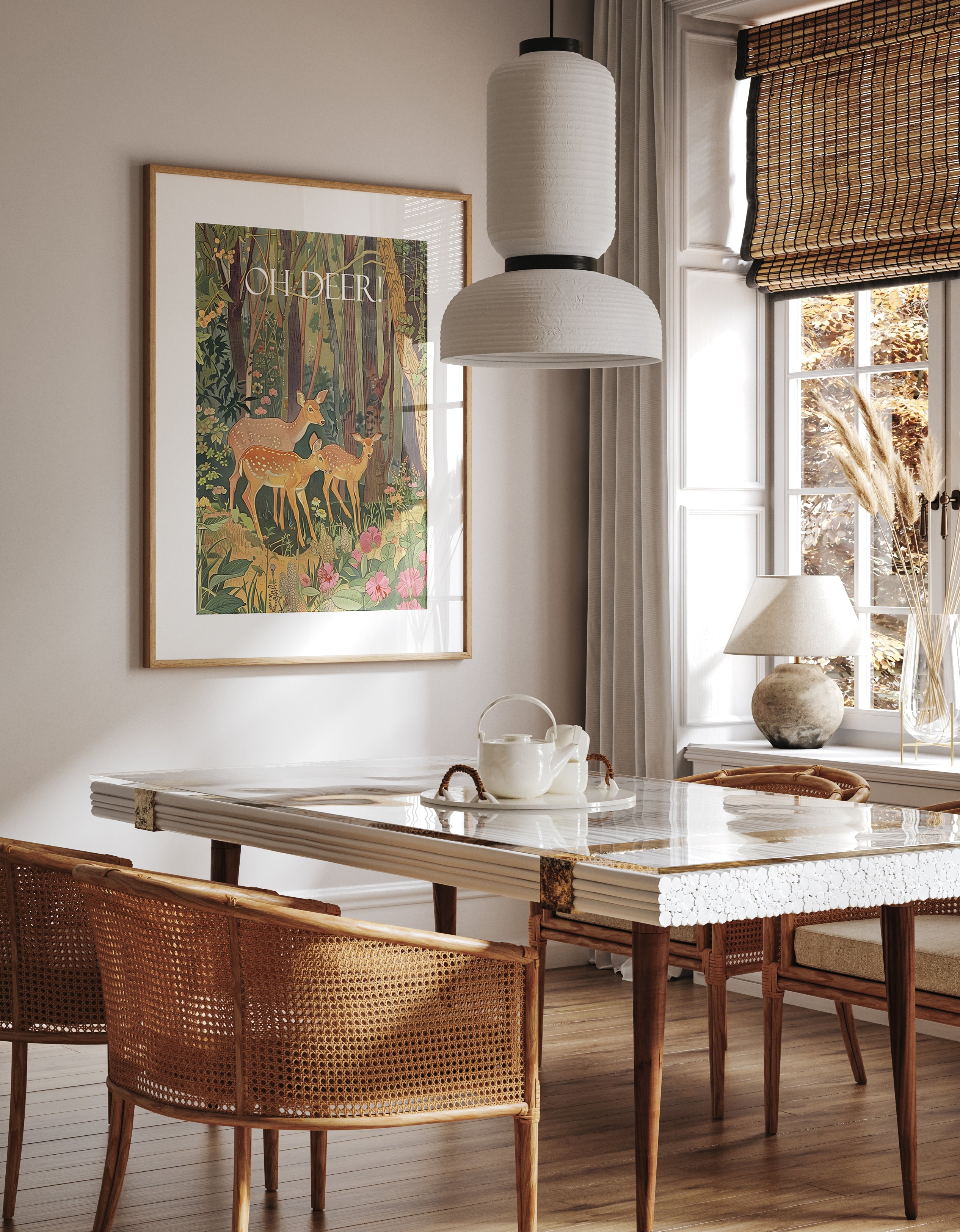 Enchanted Forest Deer Print