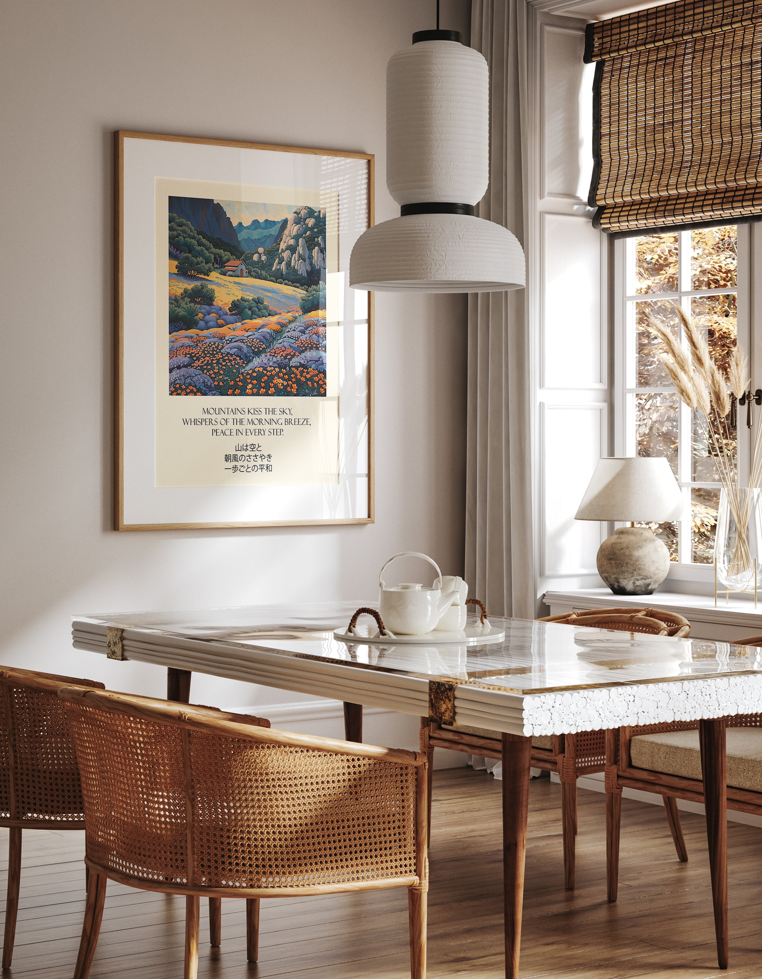 Tranquil Mountain Scenery Art Print