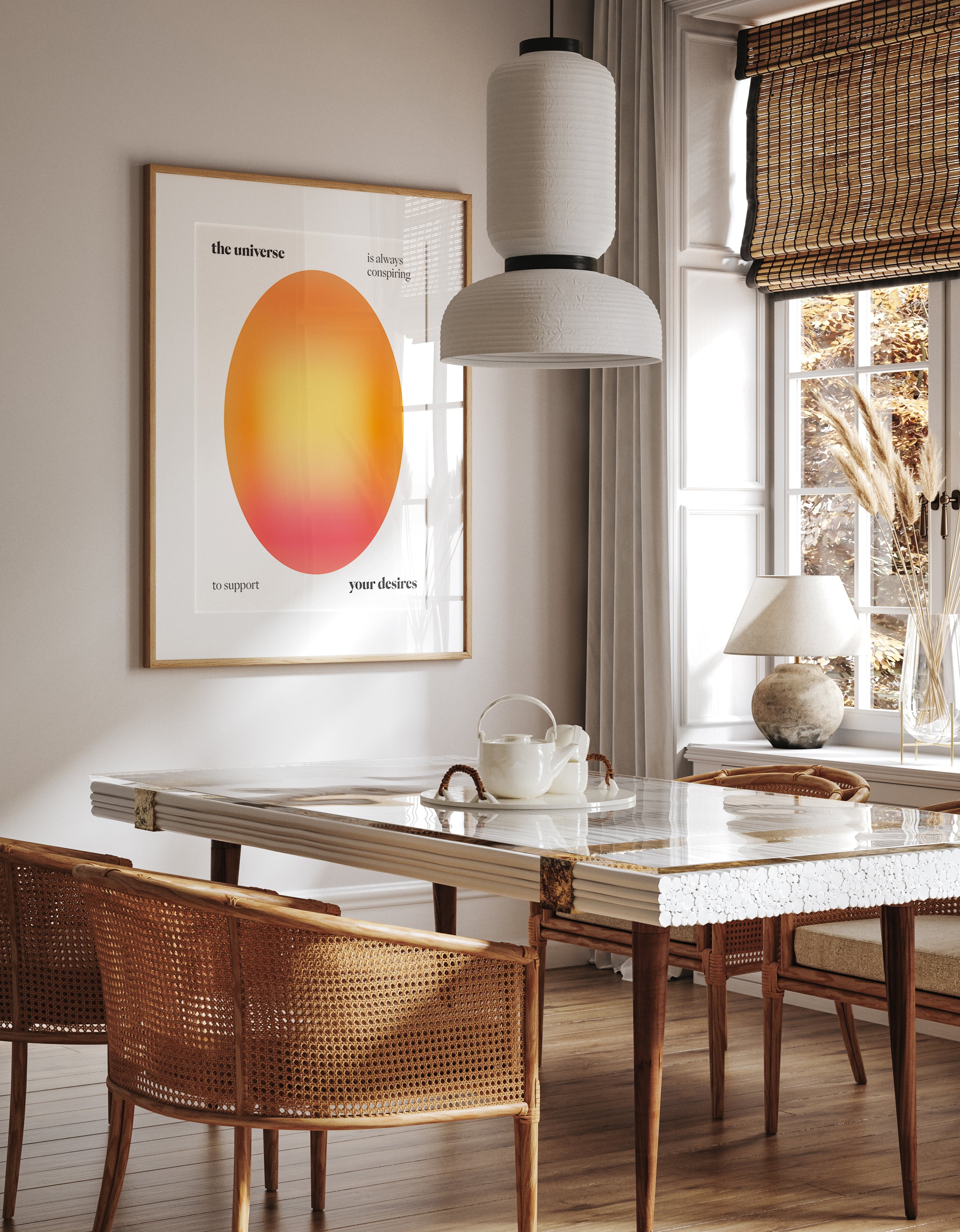 The Universe Quote Poster – Minimalist Gradient Wall Art