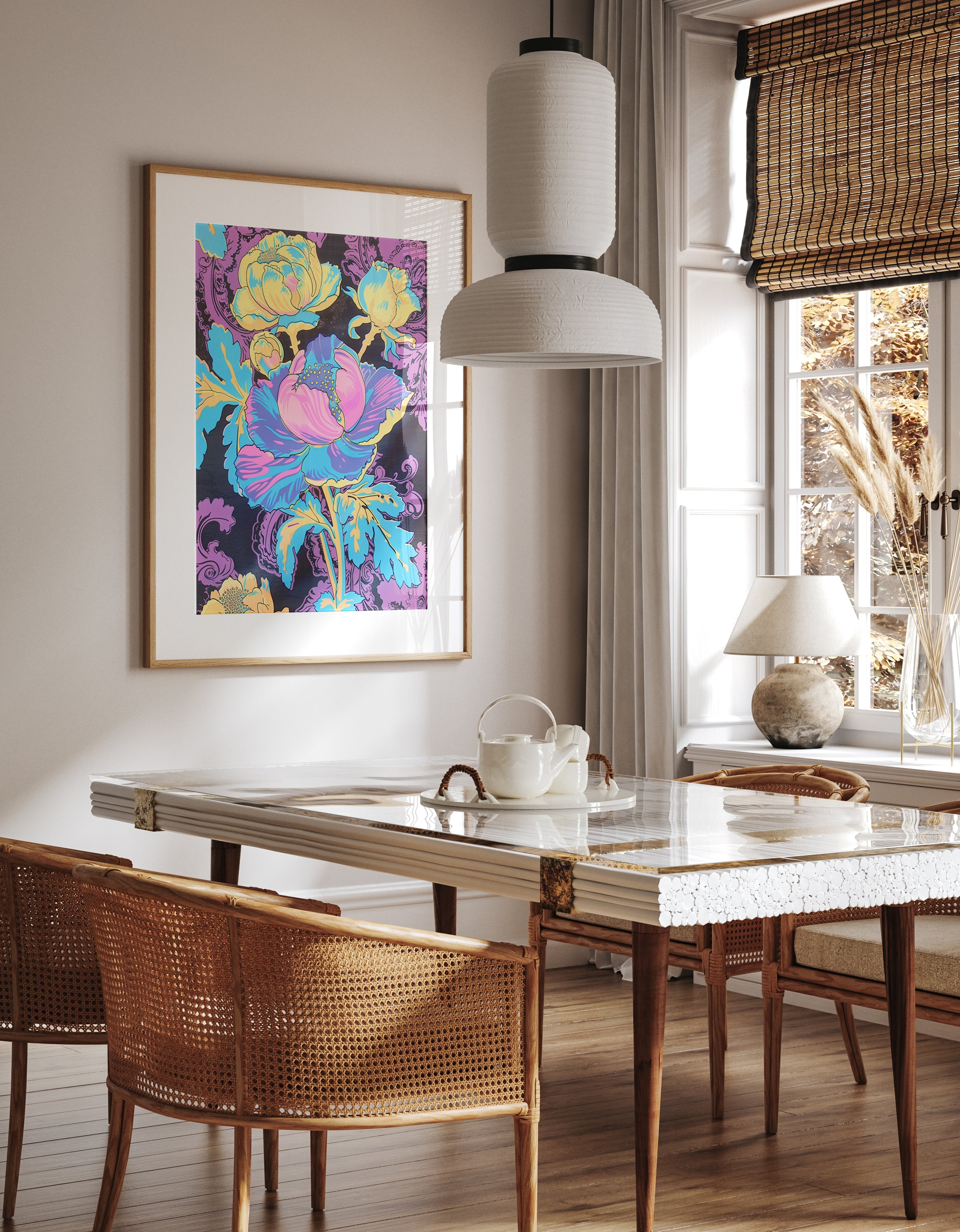 Vibrant Floral Pattern Print