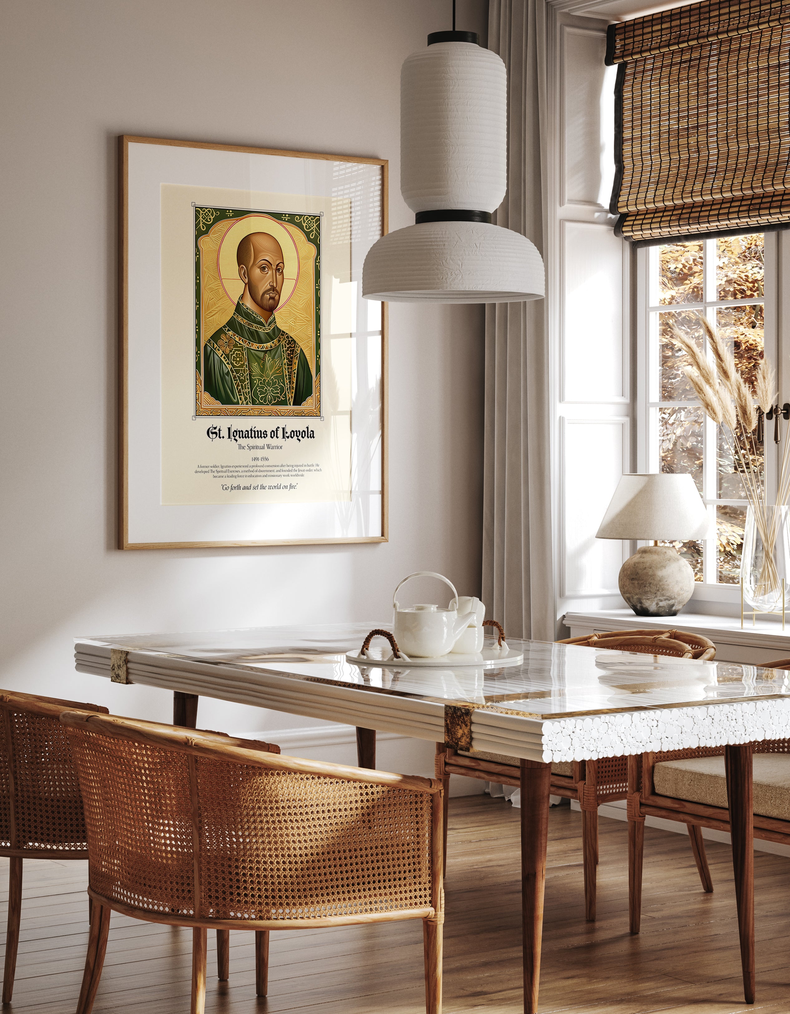 St. Ignatius of Loyola Poster – Jesuit Founder Catholic Icon Wall Art Print