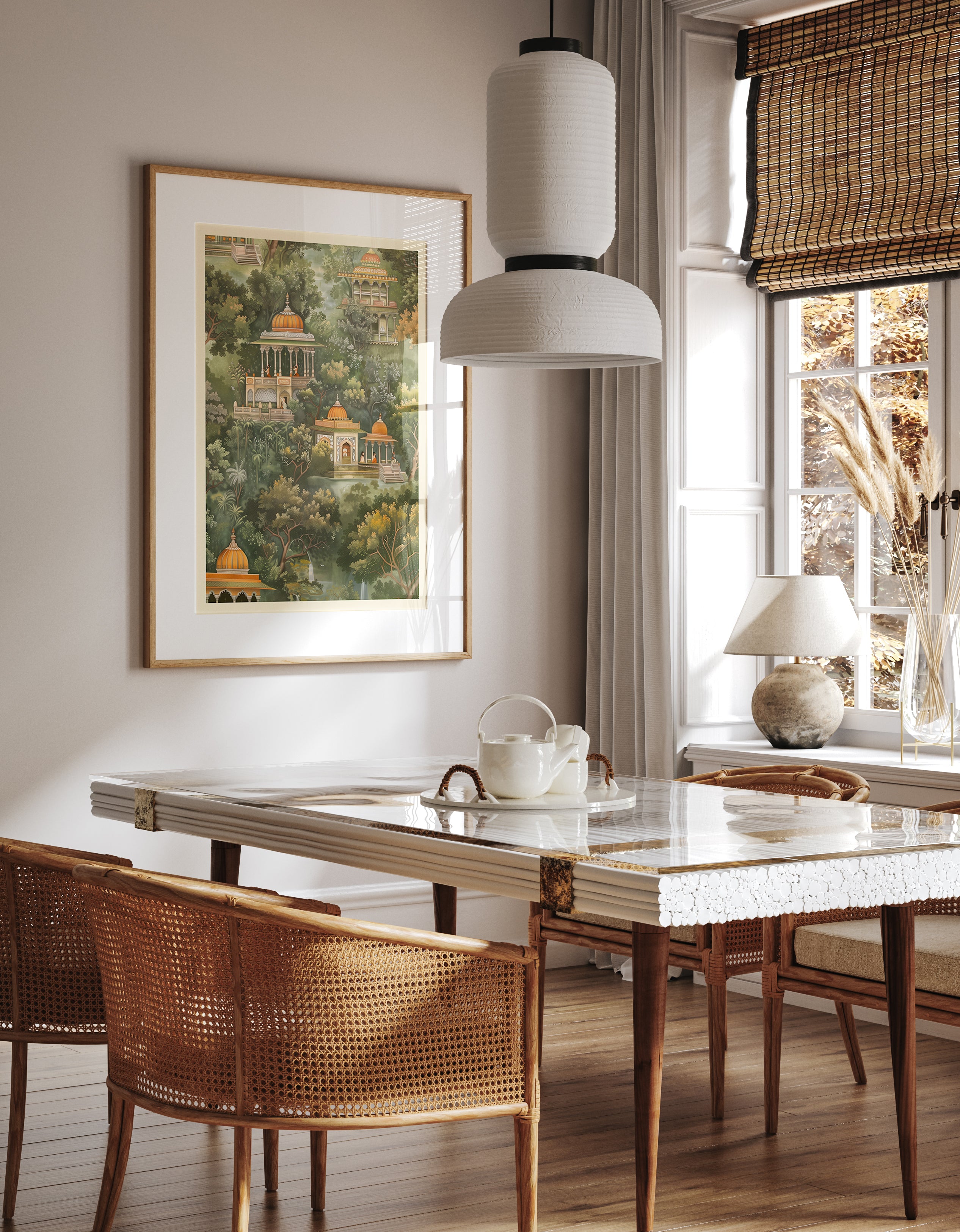 Tempel im Wald Kunstdruck