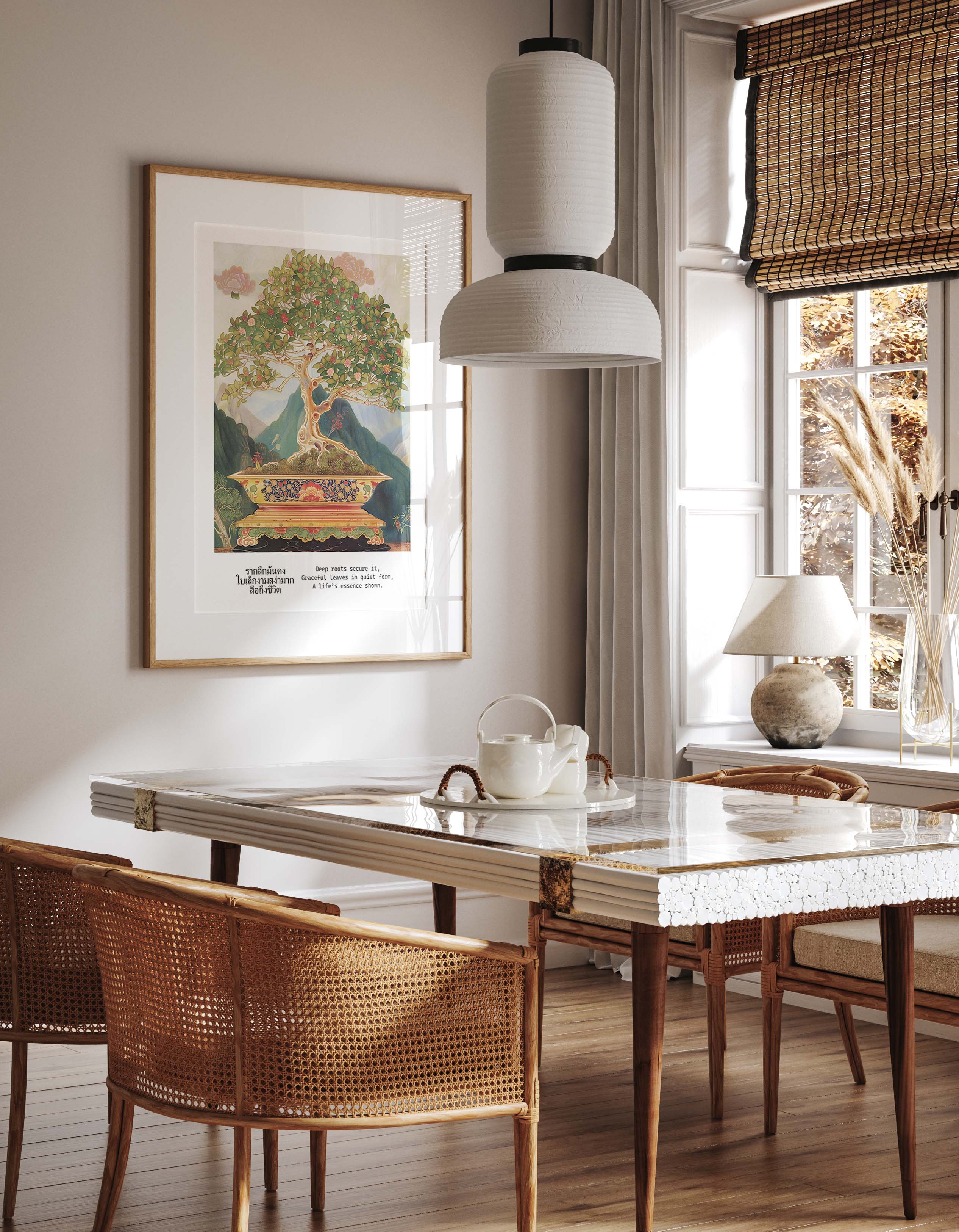 Thai Bonsai Tree Quiet Life Essence Print