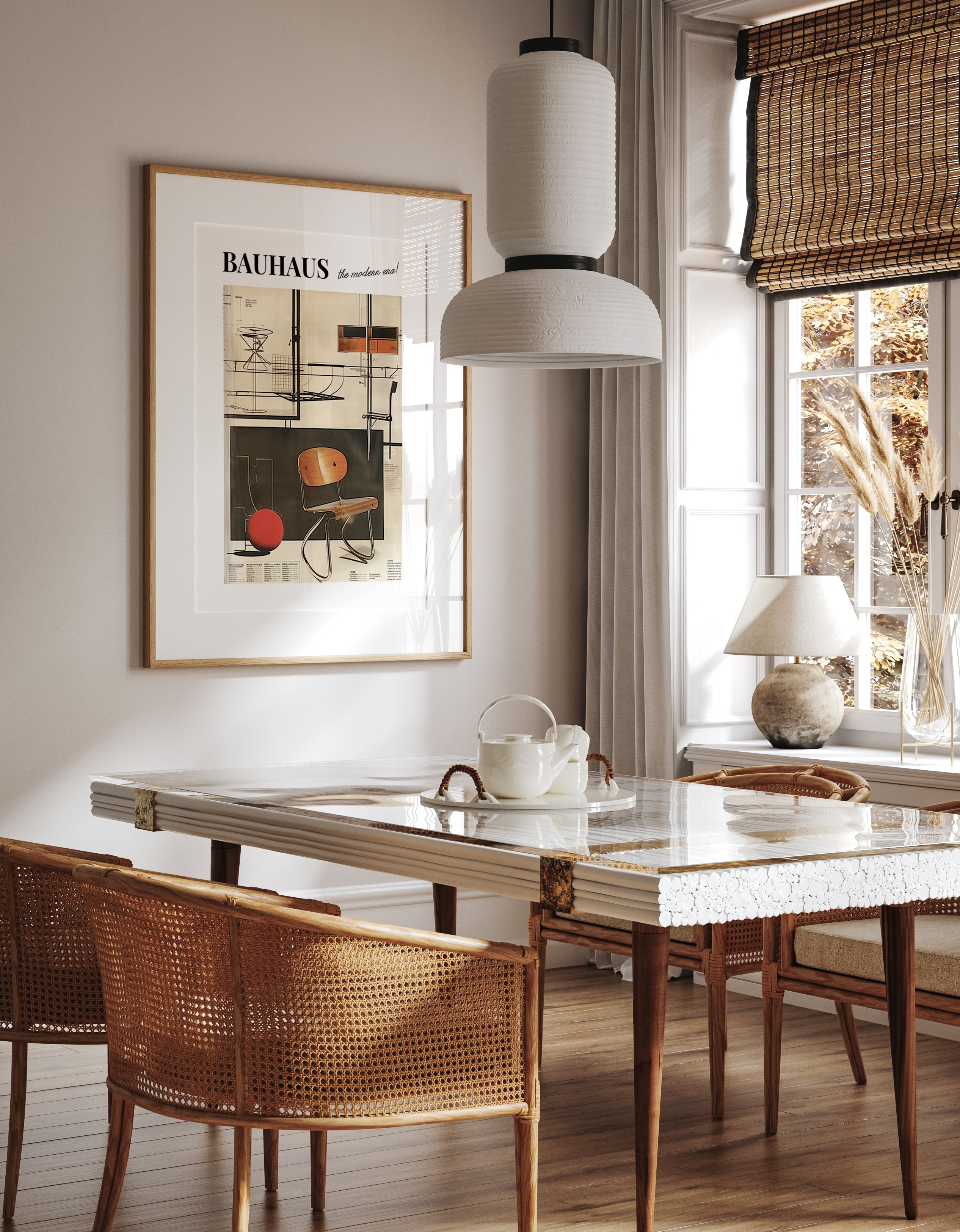 Bauhaus The Modern Era Poster – Midcentury Blueprint Design Print