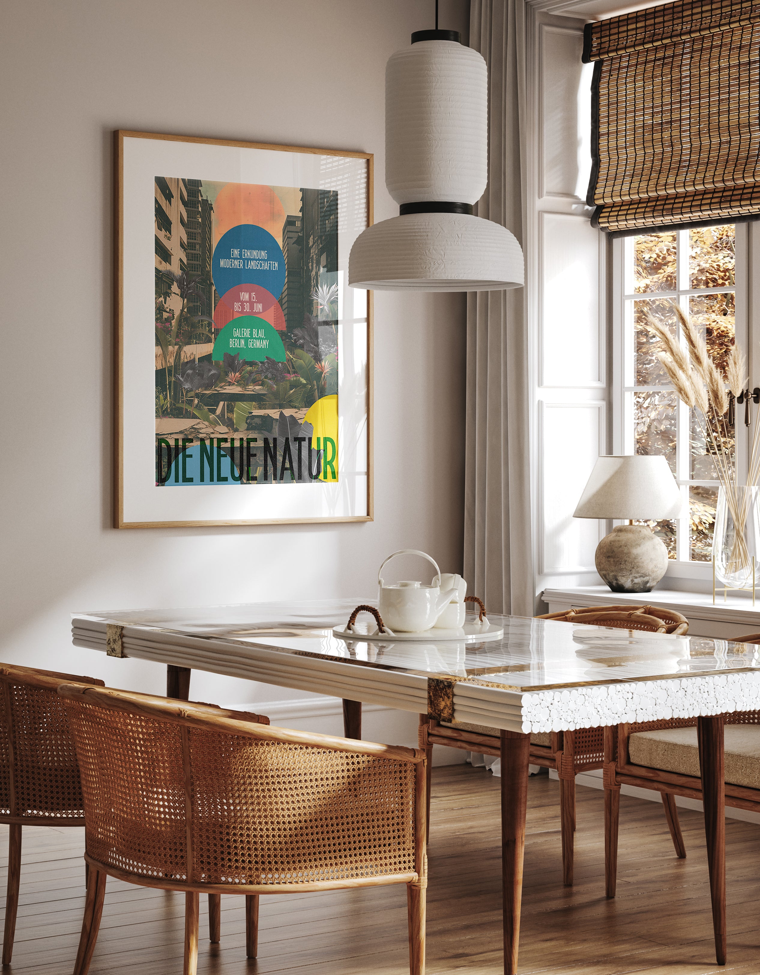 Futuristic Urban Nature Collage Art Print